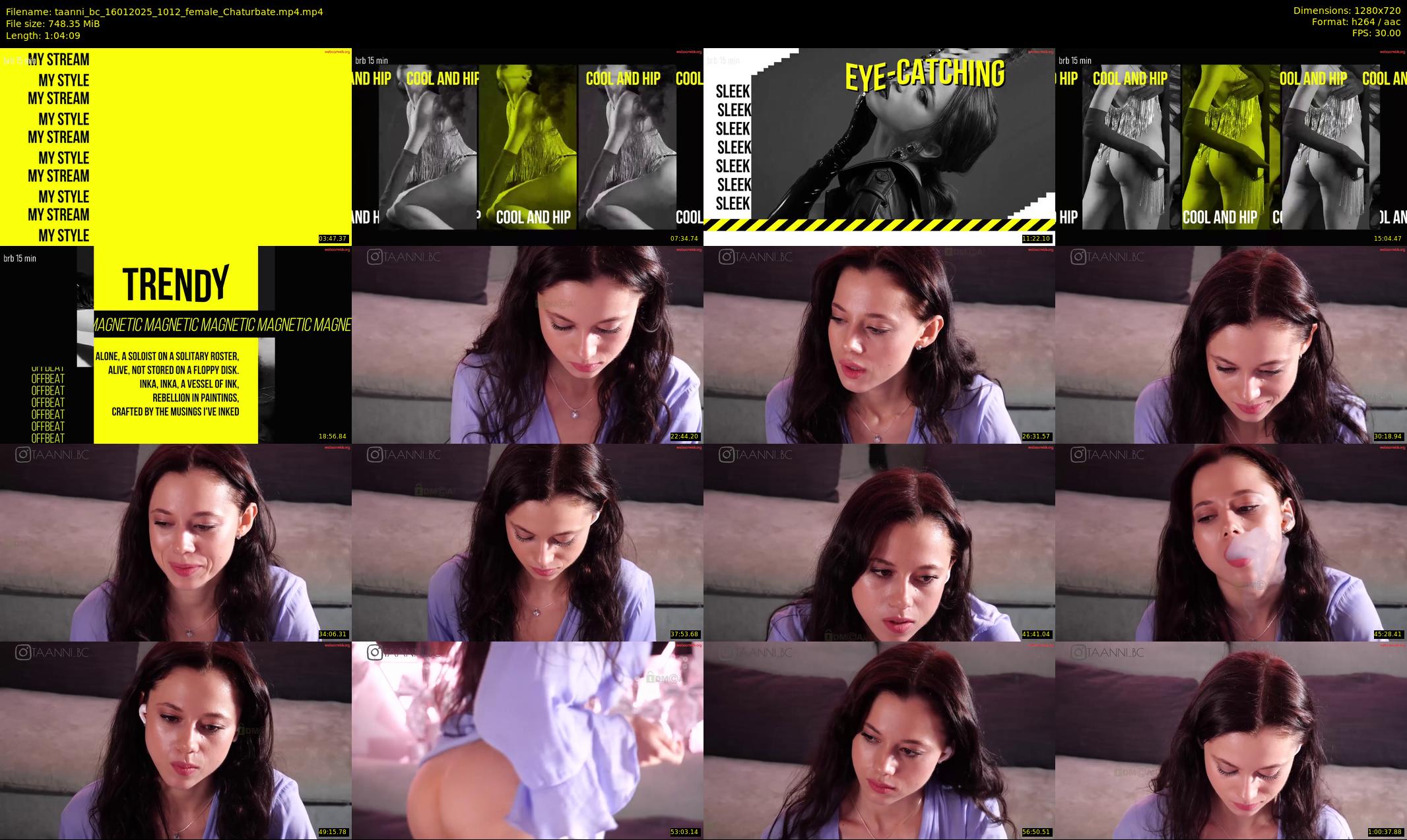 taanni_bc — 65 minute Chaturbate female cam show recording, 720p, Jan 16, 2025