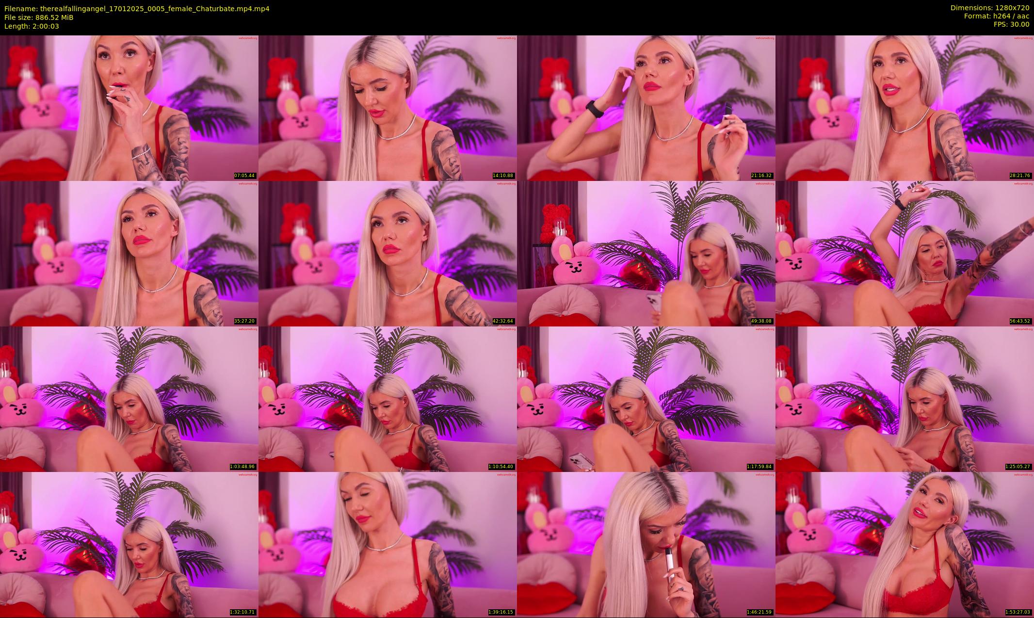 therealfallingangel — 121 minute Chaturbate female cam show recording, 720p, Jan 17, 2025