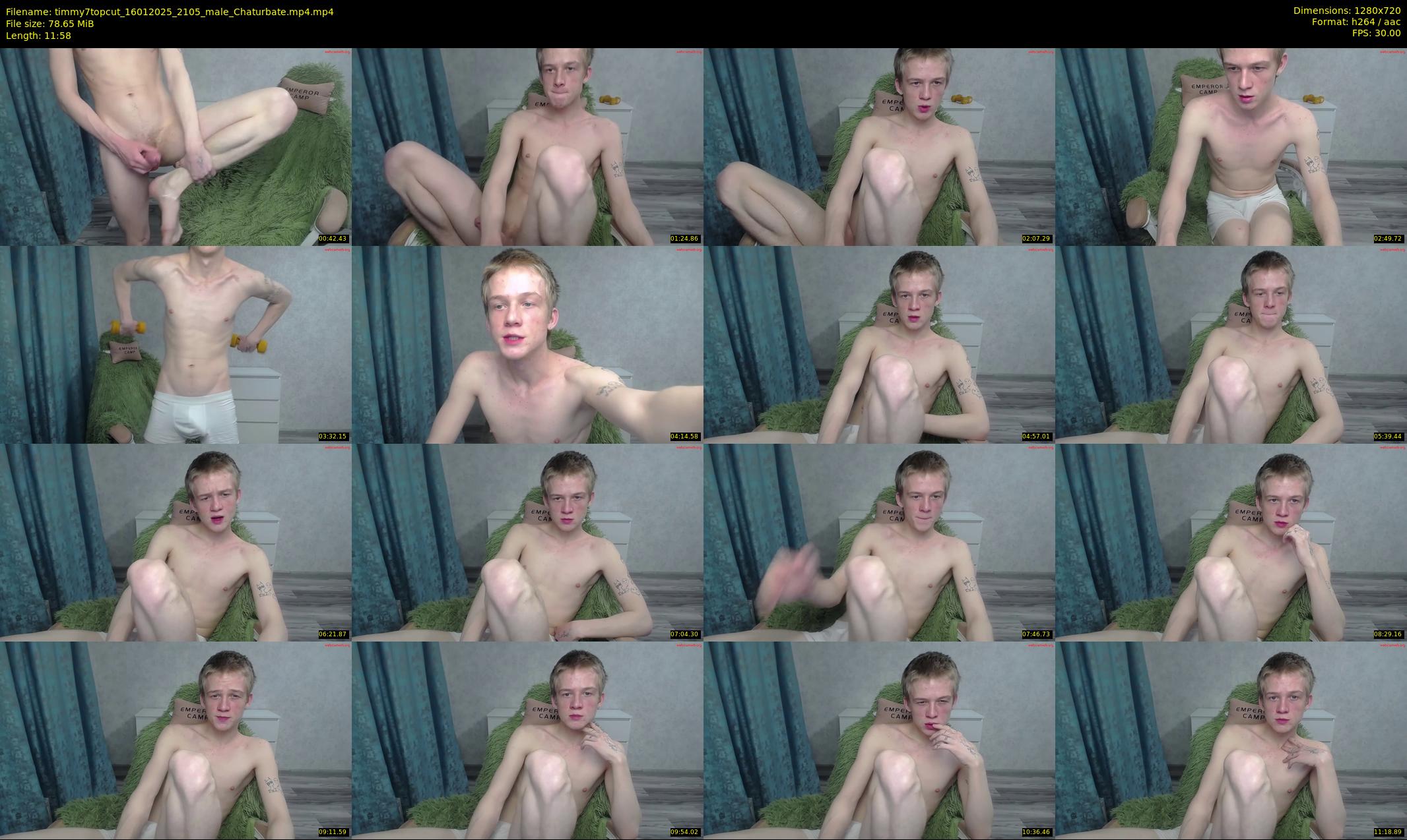 timmy7topcut — 12 minute Chaturbate male cam show recording, 720p, Jan 16, 2025