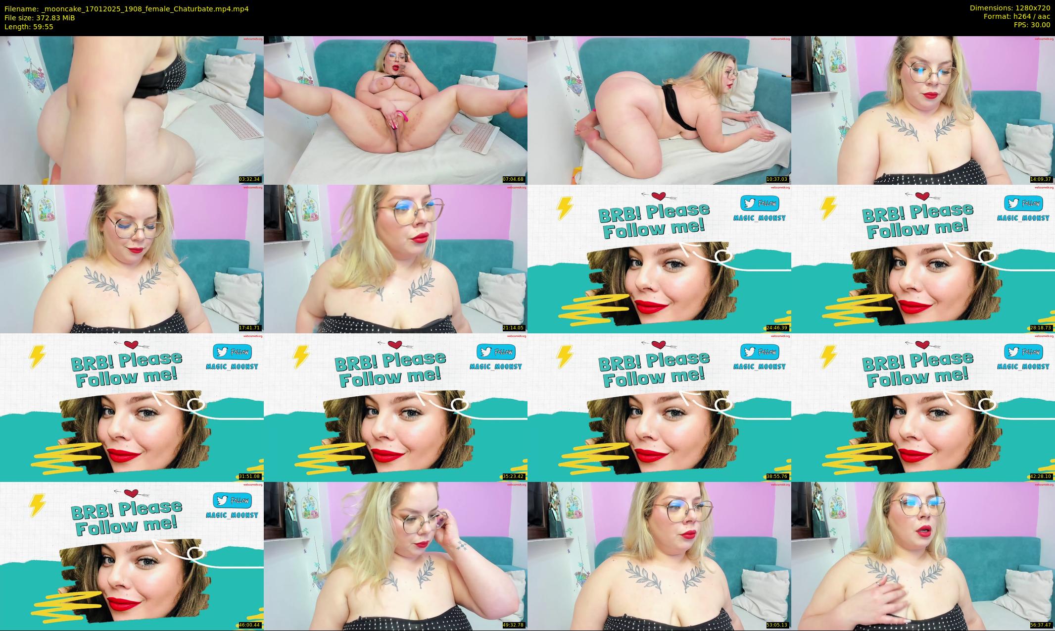_mooncake — 60 minute Chaturbate female cam show recording, 720p, Jan 17, 2025