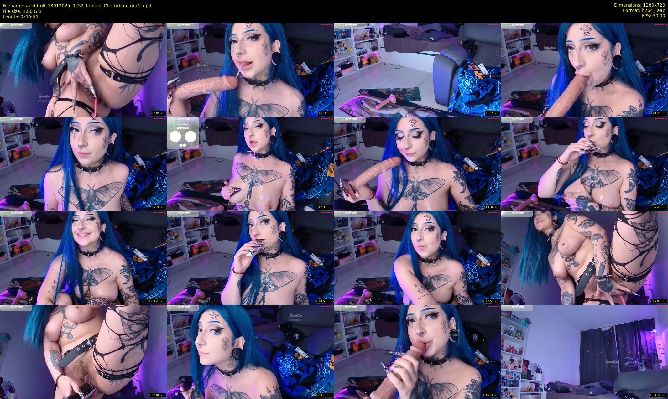 aciddroll — 120 minute Chaturbate female cam show recording, 720p, Jan 18, 2025