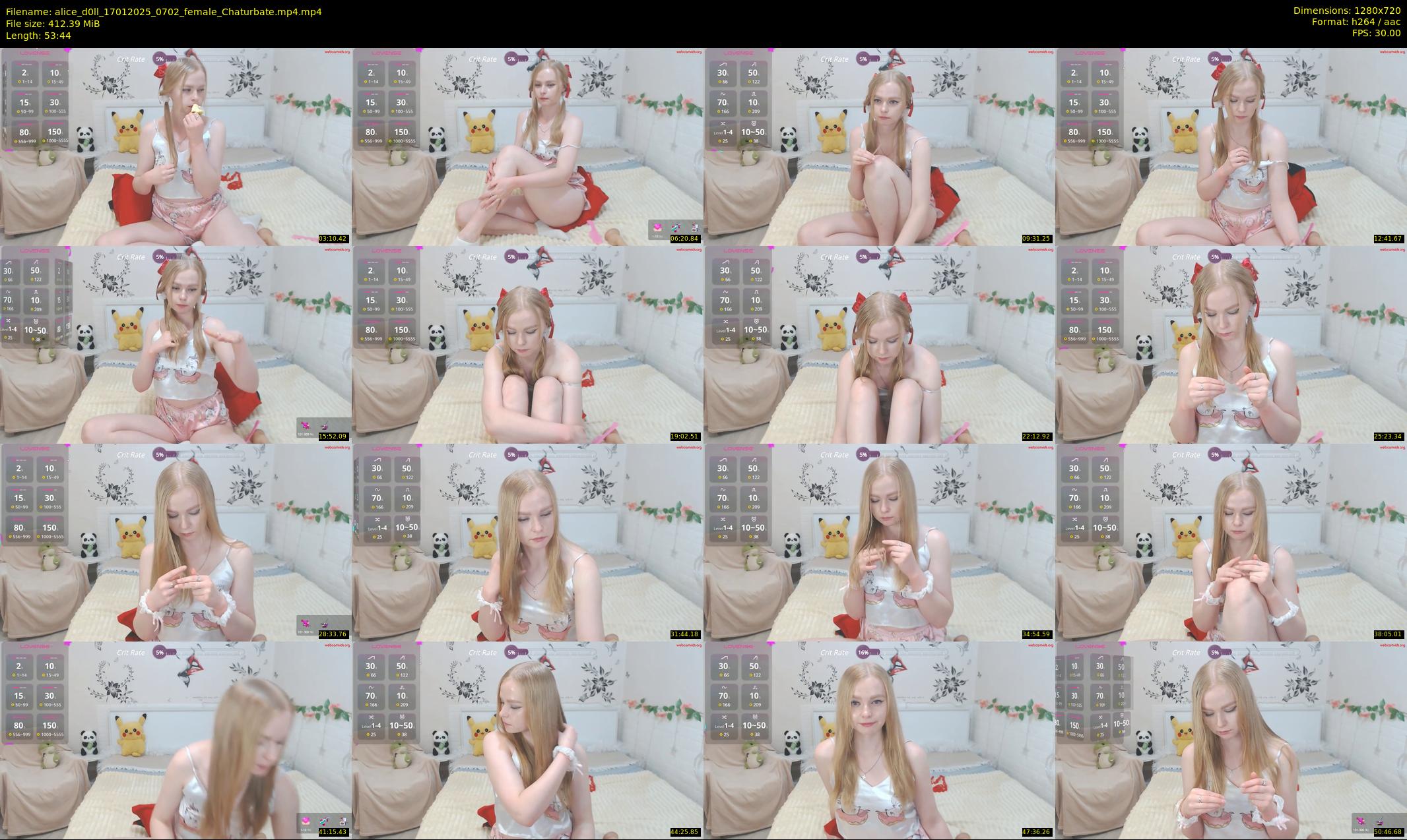 alice_d0ll — 54 minute Chaturbate female cam show recording, 720p, Jan 17, 2025