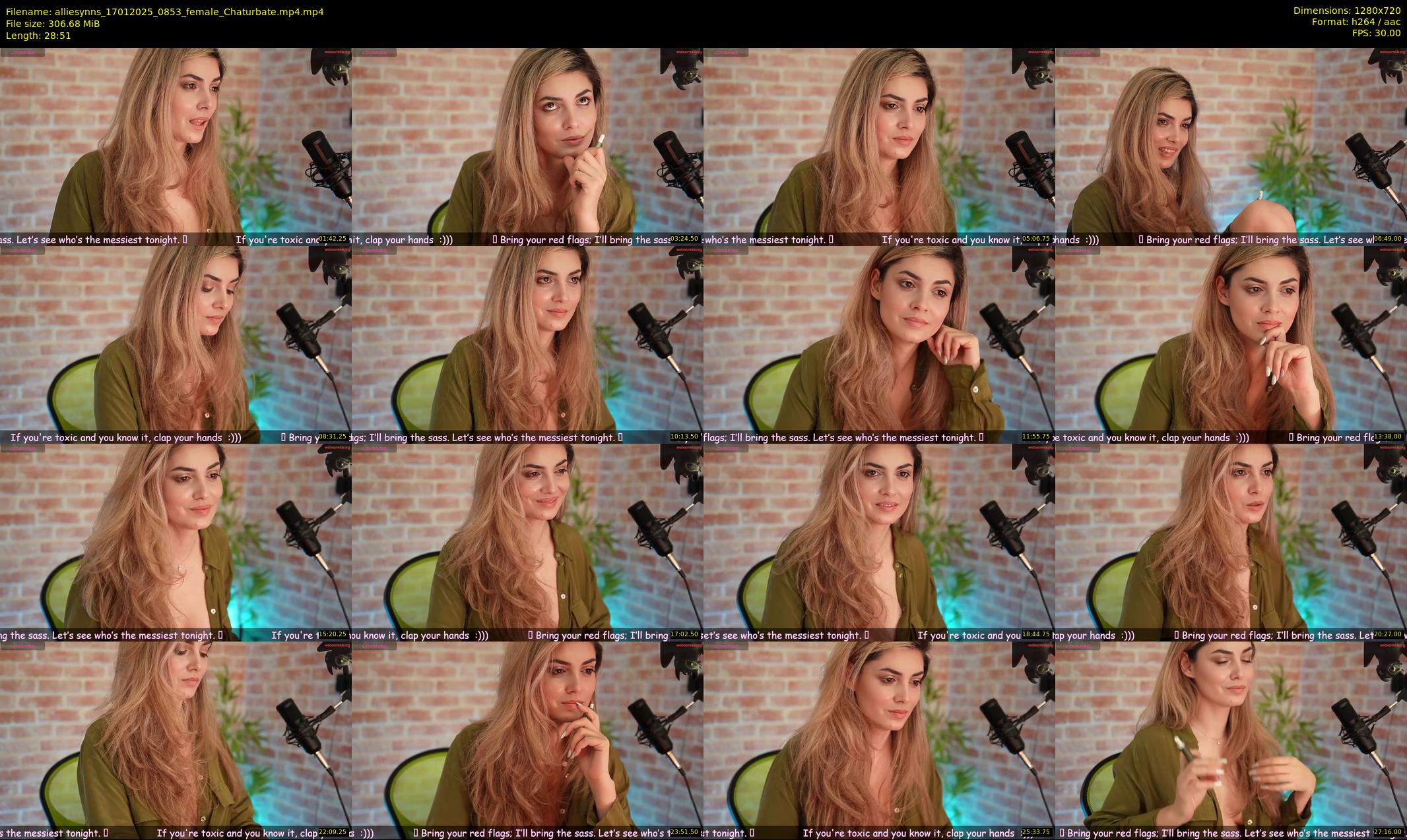 alliesynns — 29 minute Chaturbate female cam show recording, 720p, Jan 17, 2025