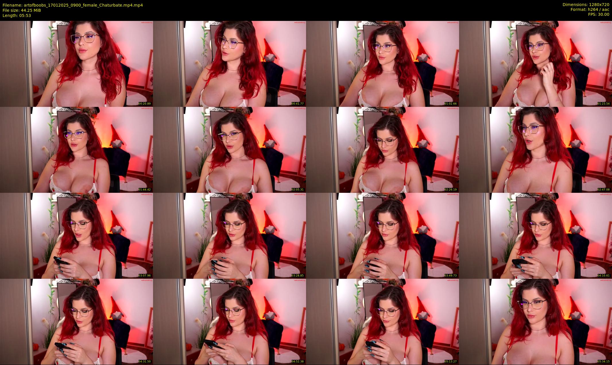 artofboobs — 6 minute Chaturbate female cam show recording, 720p, Jan 17, 2025