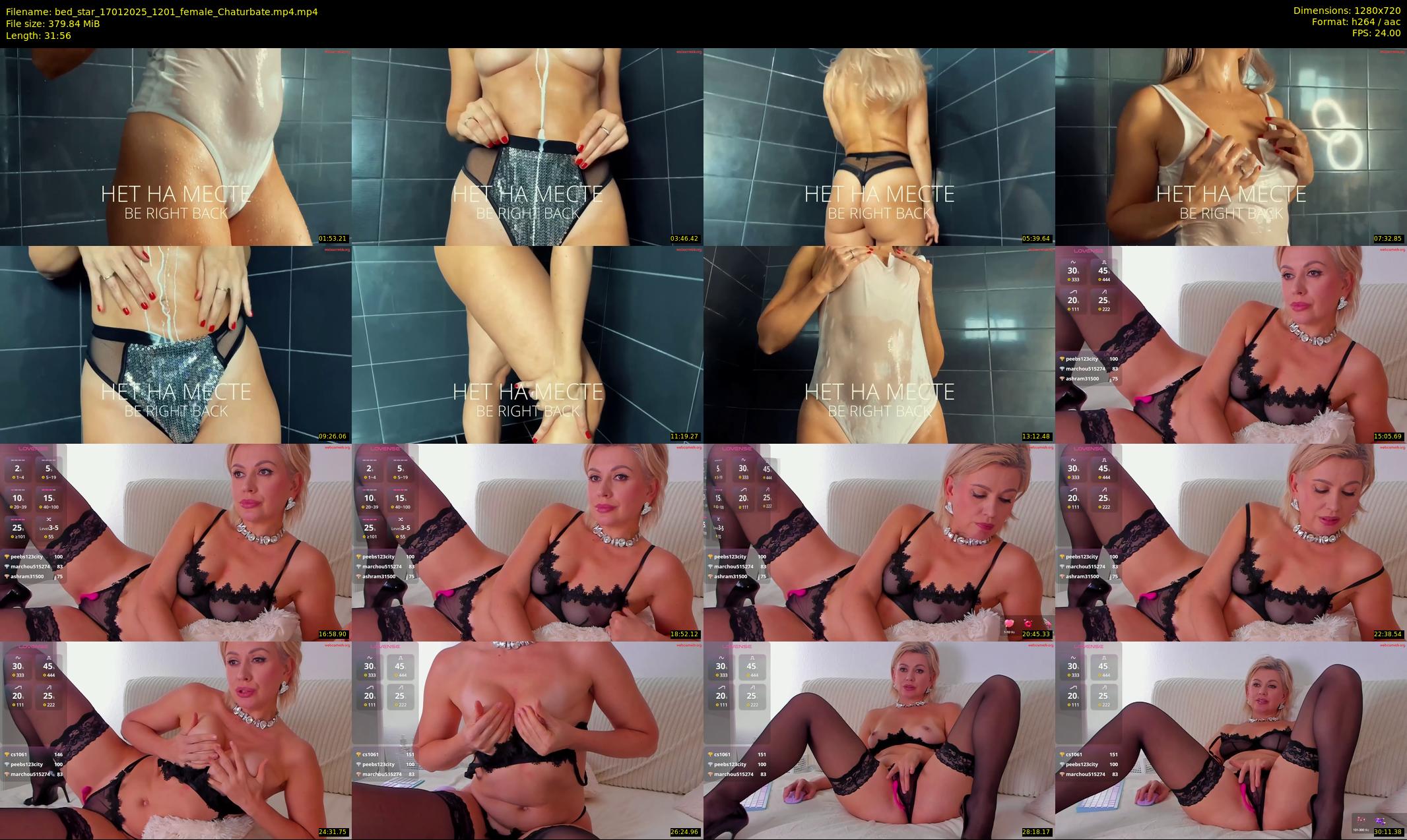 bed_star — 32 minute Chaturbate female cam show recording, 720p, Jan 17, 2025