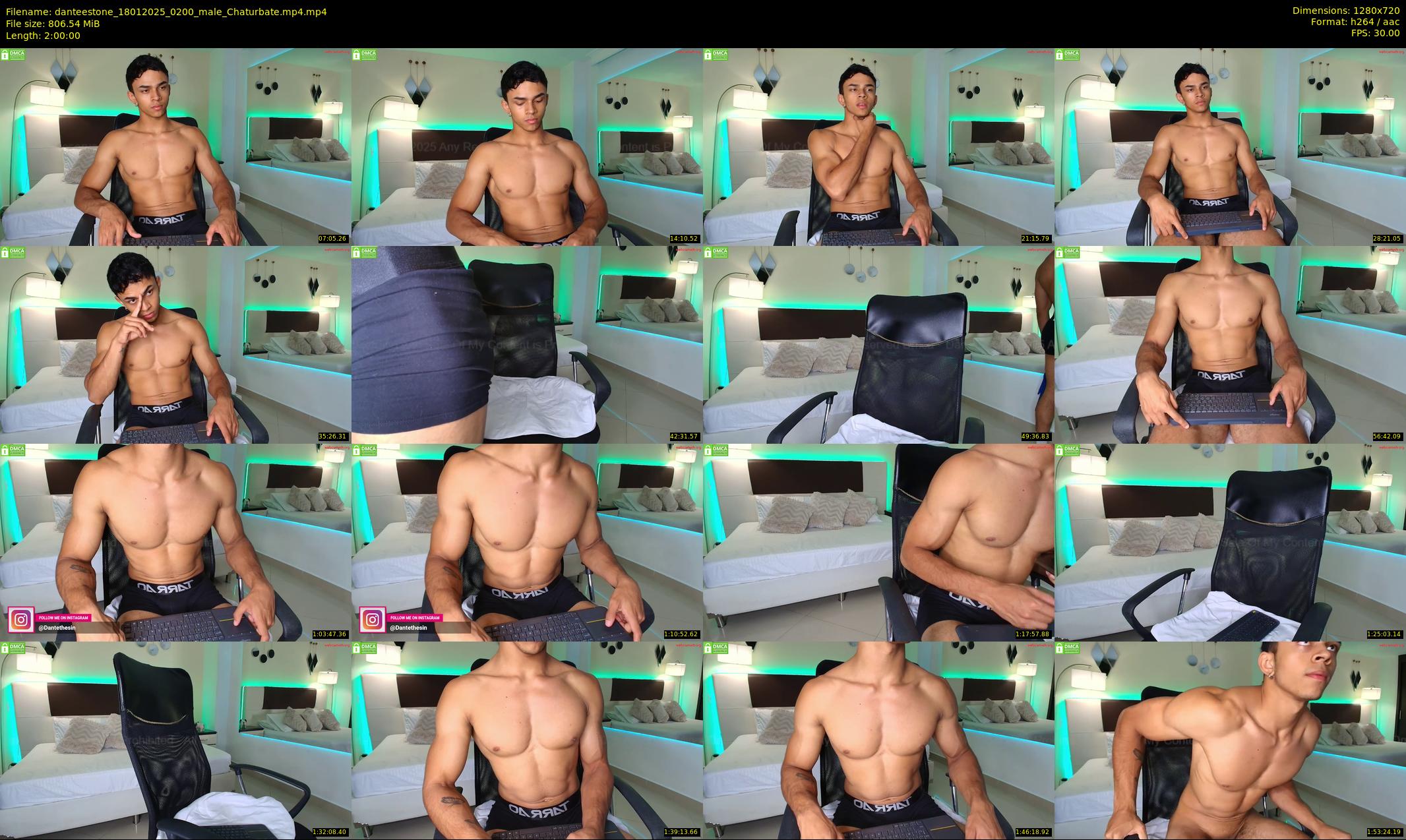 danteestone — 120 minute Chaturbate male cam show recording, 720p, Jan 18, 2025