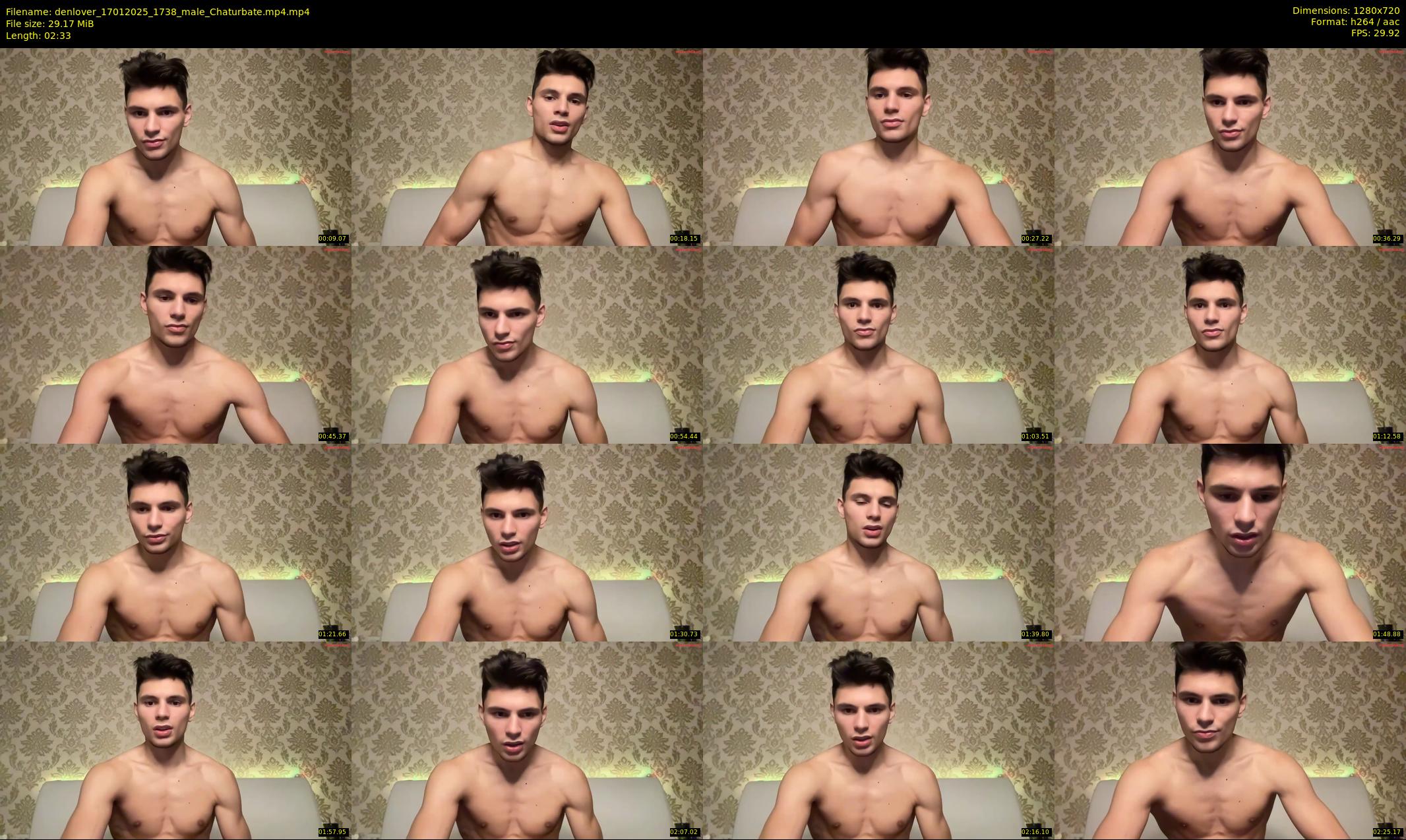 denlover — 3 minute Chaturbate male cam show recording, 720p, Jan 17, 2025