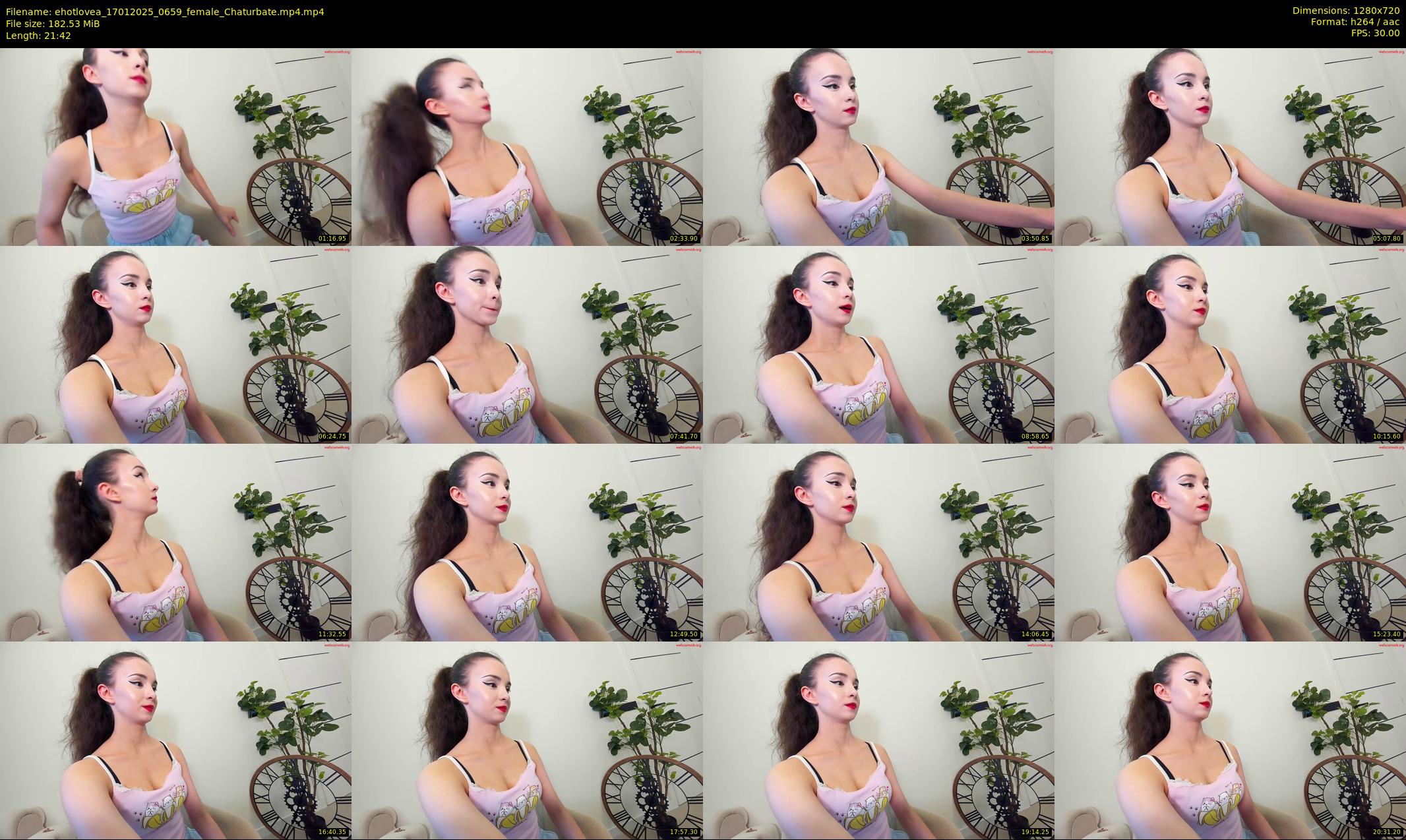 ehotlovea — 22 minute Chaturbate female cam show recording, 720p, Jan 17, 2025
