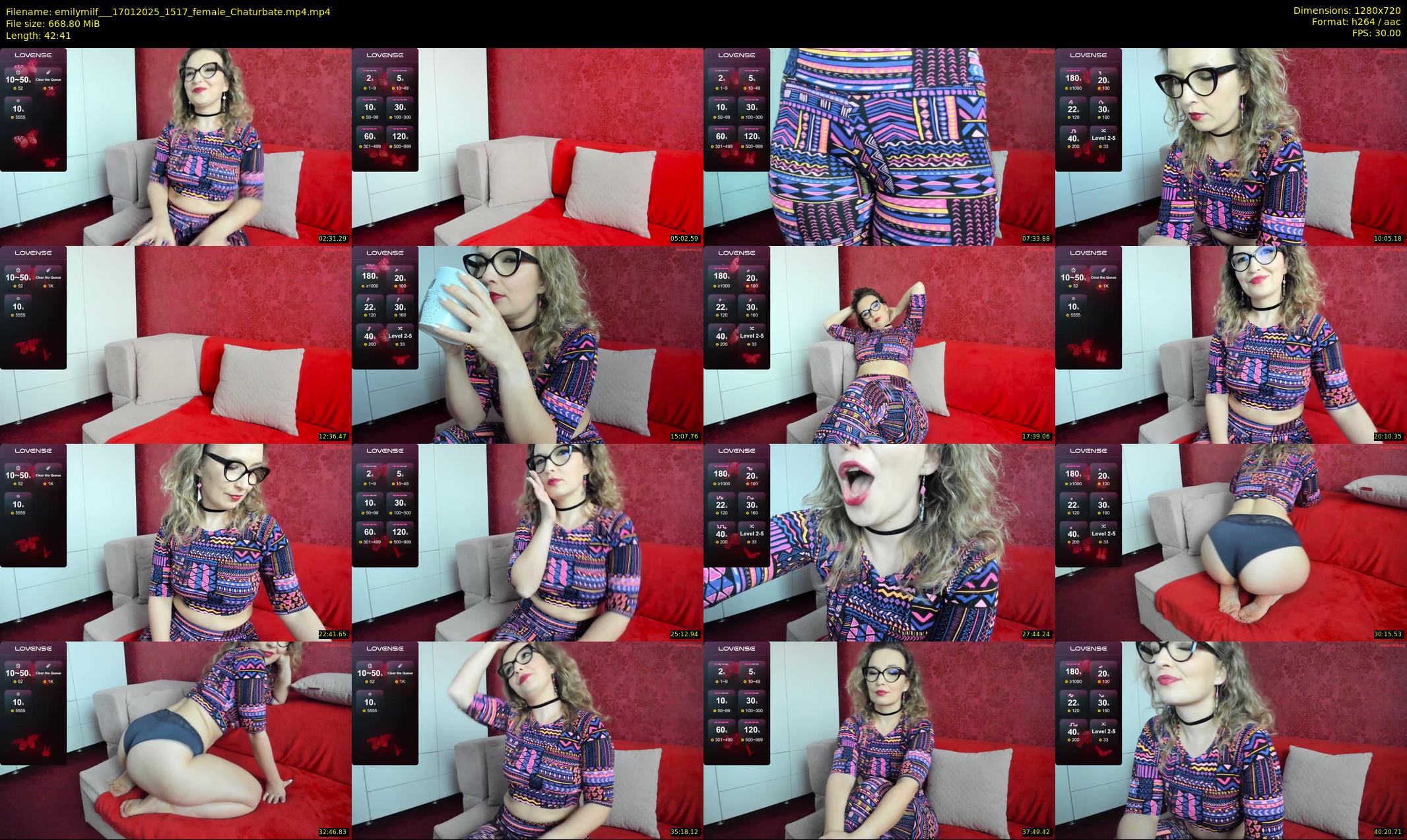 emilymilf__ — 43 minute Chaturbate female cam show recording, 720p, Jan 17, 2025