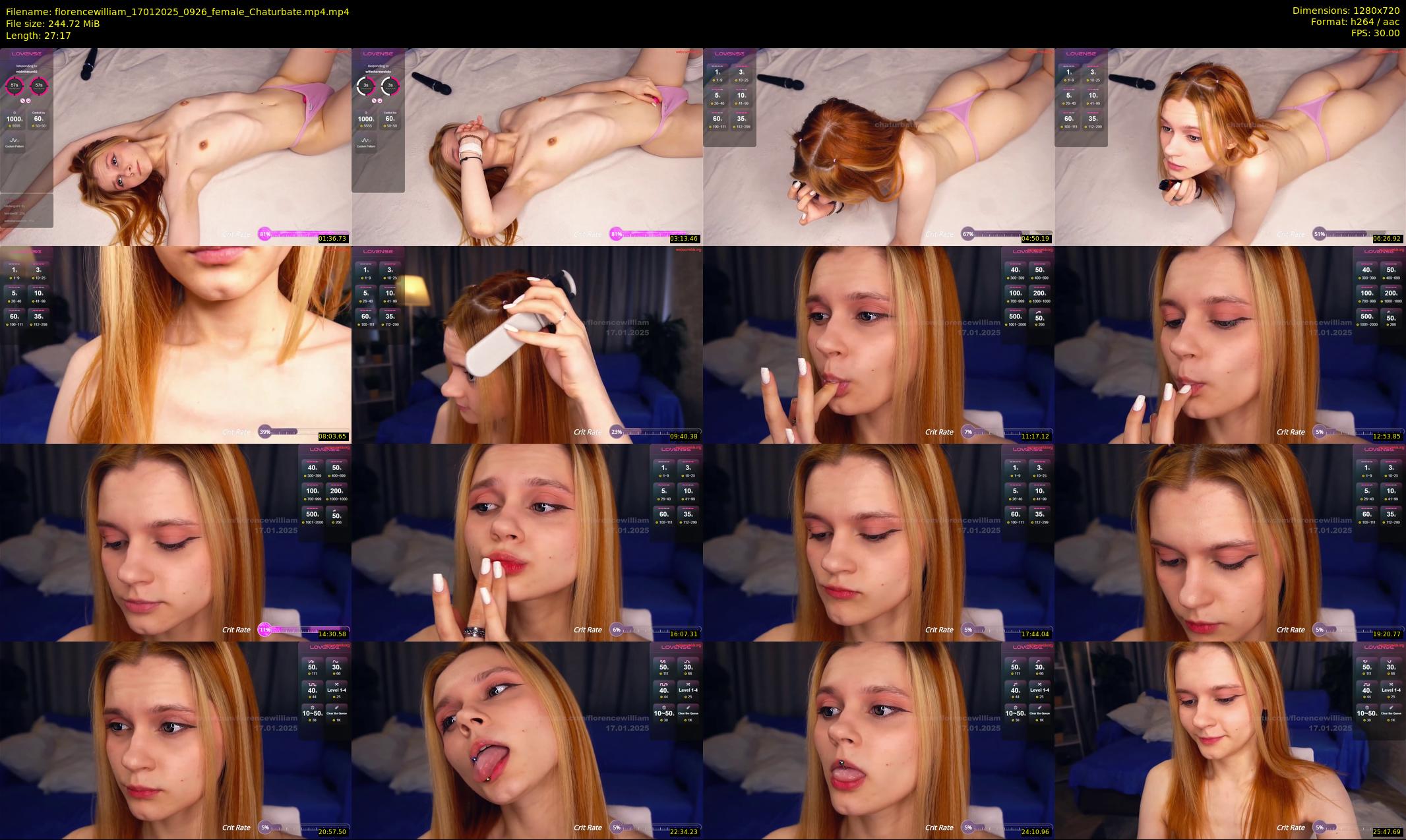 florencewilliam — 28 minute Chaturbate female cam show recording, 720p, Jan 17, 2025