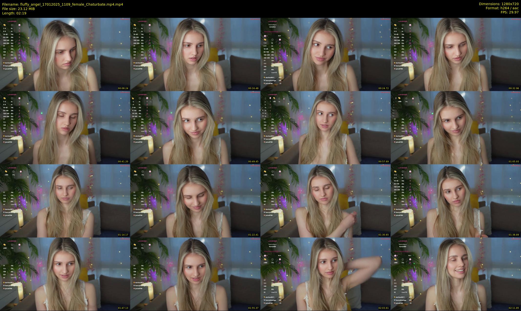 fluffy_angel — 3 minute Chaturbate female cam show recording, 720p, Jan 17, 2025