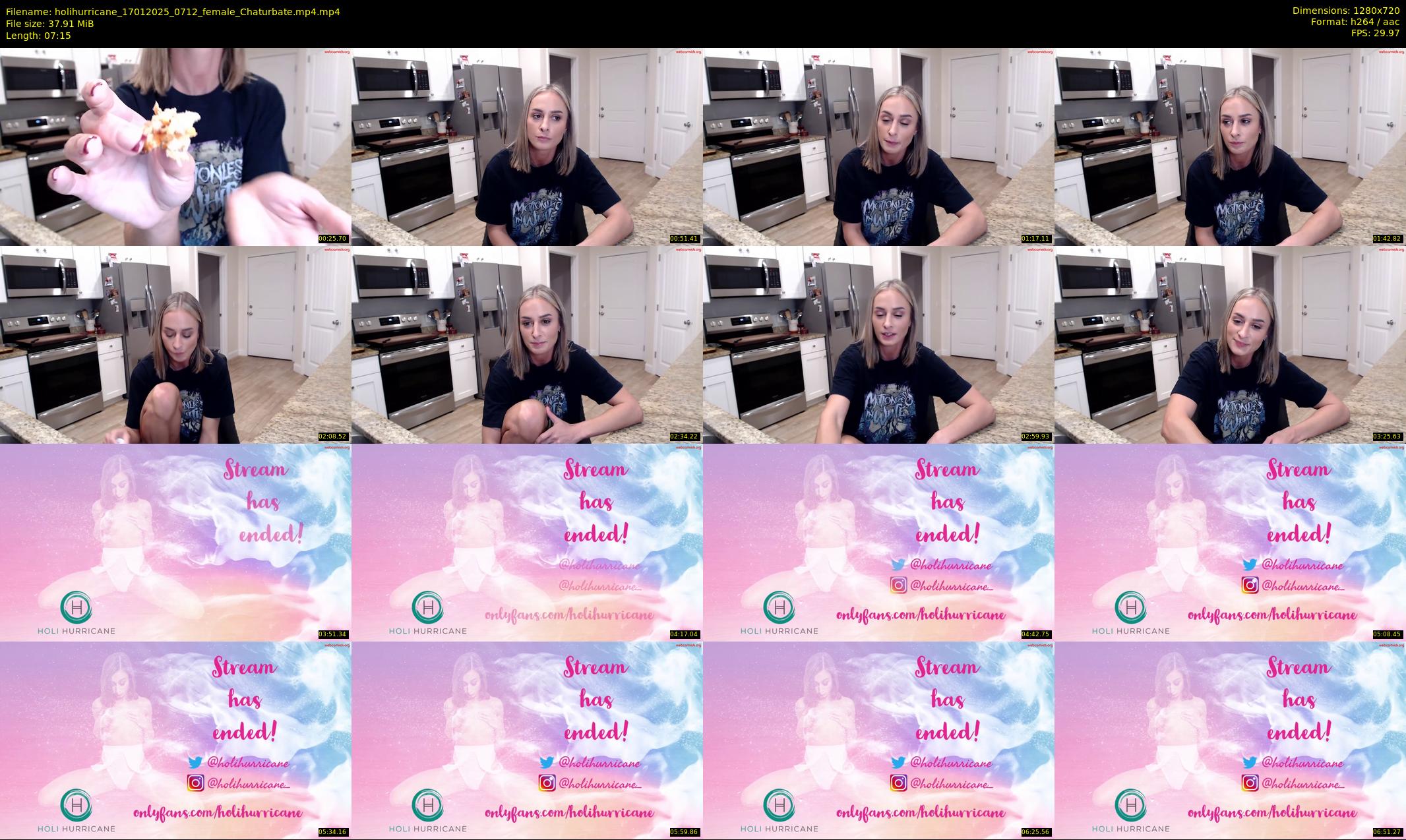 holihurricane — 8 minute Chaturbate female cam show recording, 720p, Jan 17, 2025