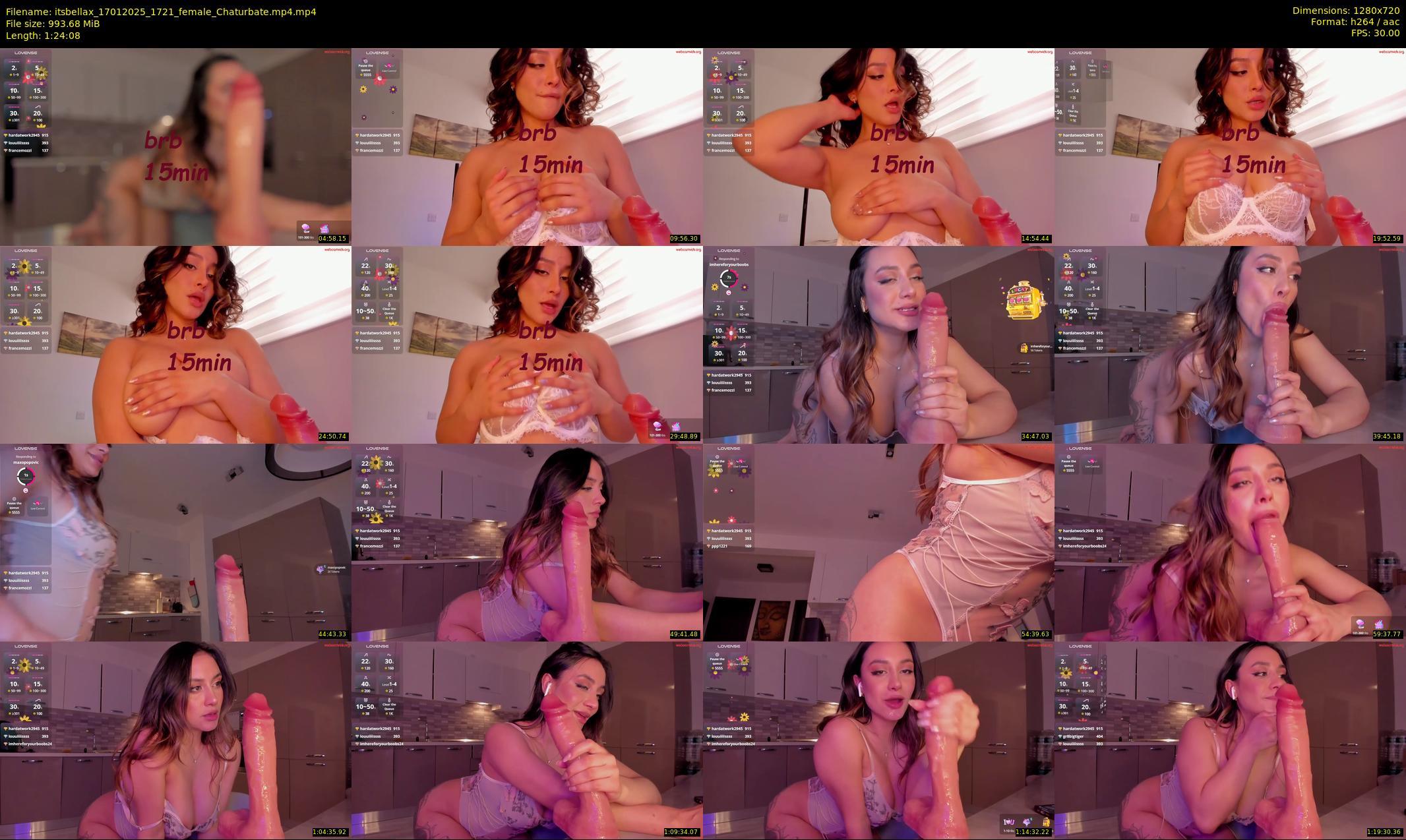 itsbellax — 85 minute Chaturbate female cam show recording, 720p, Jan 17, 2025