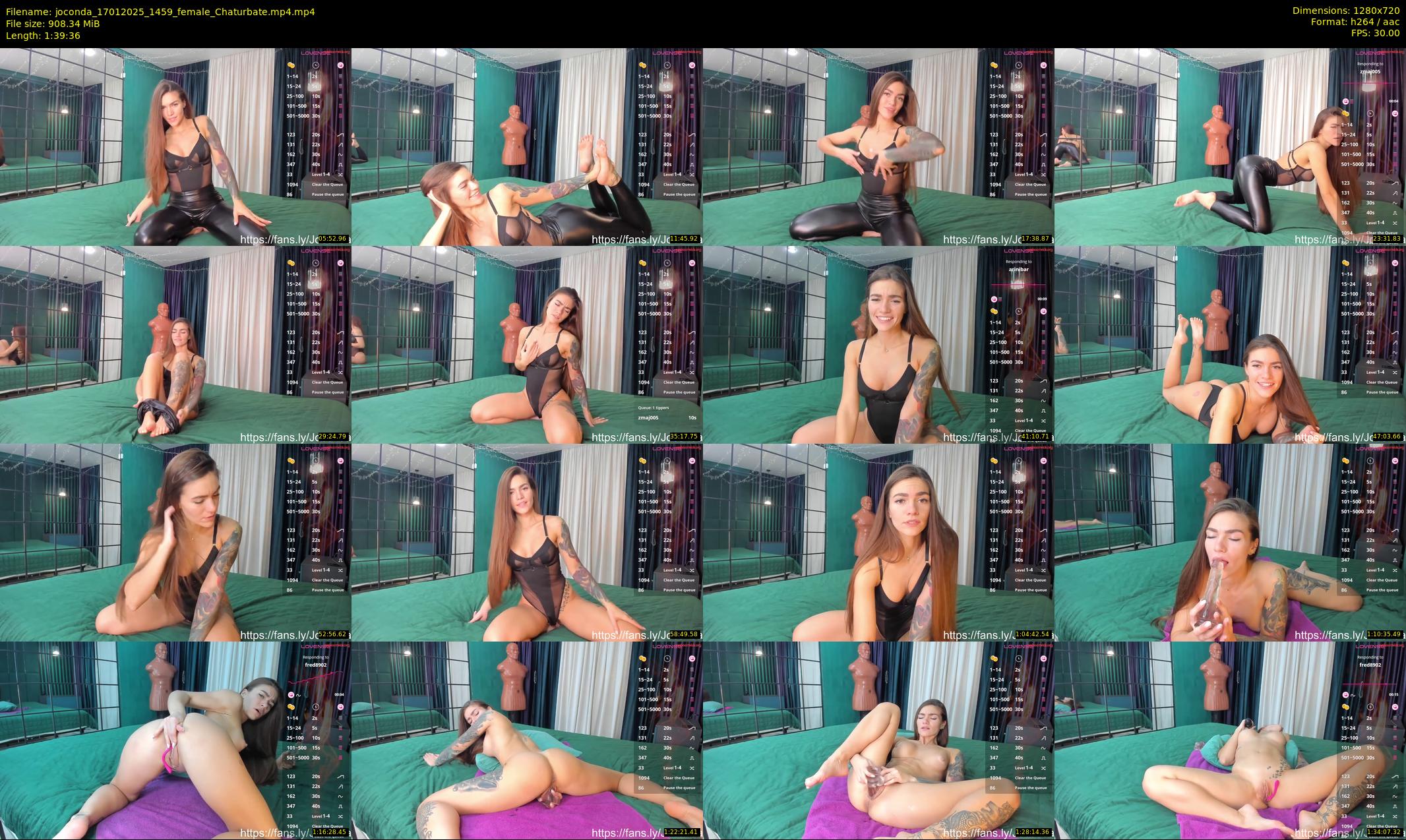 joconda — 100 minute Chaturbate female cam show recording, 720p, Jan 17, 2025
