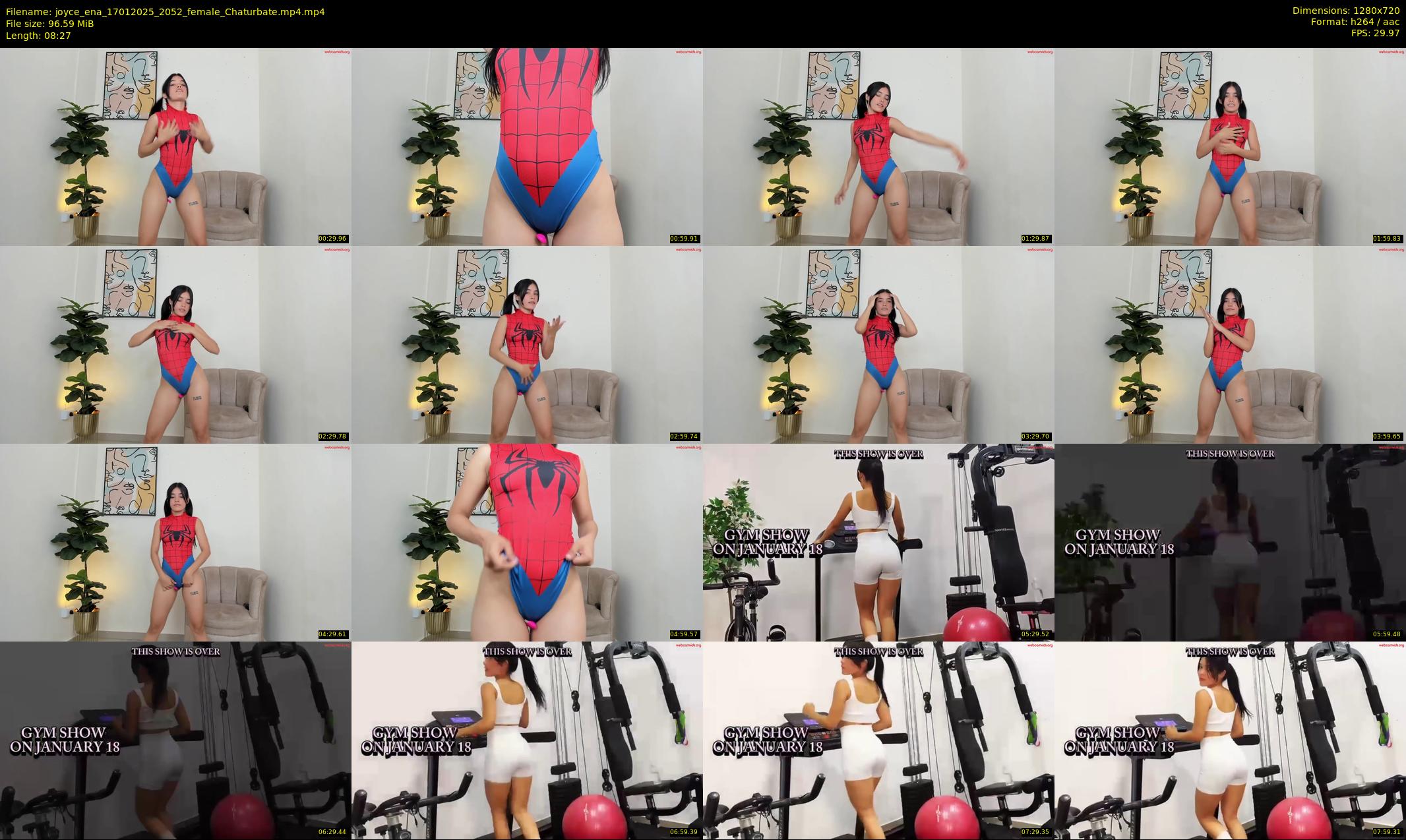 joyce_ena — 9 minute Chaturbate female cam show recording, 720p, Jan 17, 2025