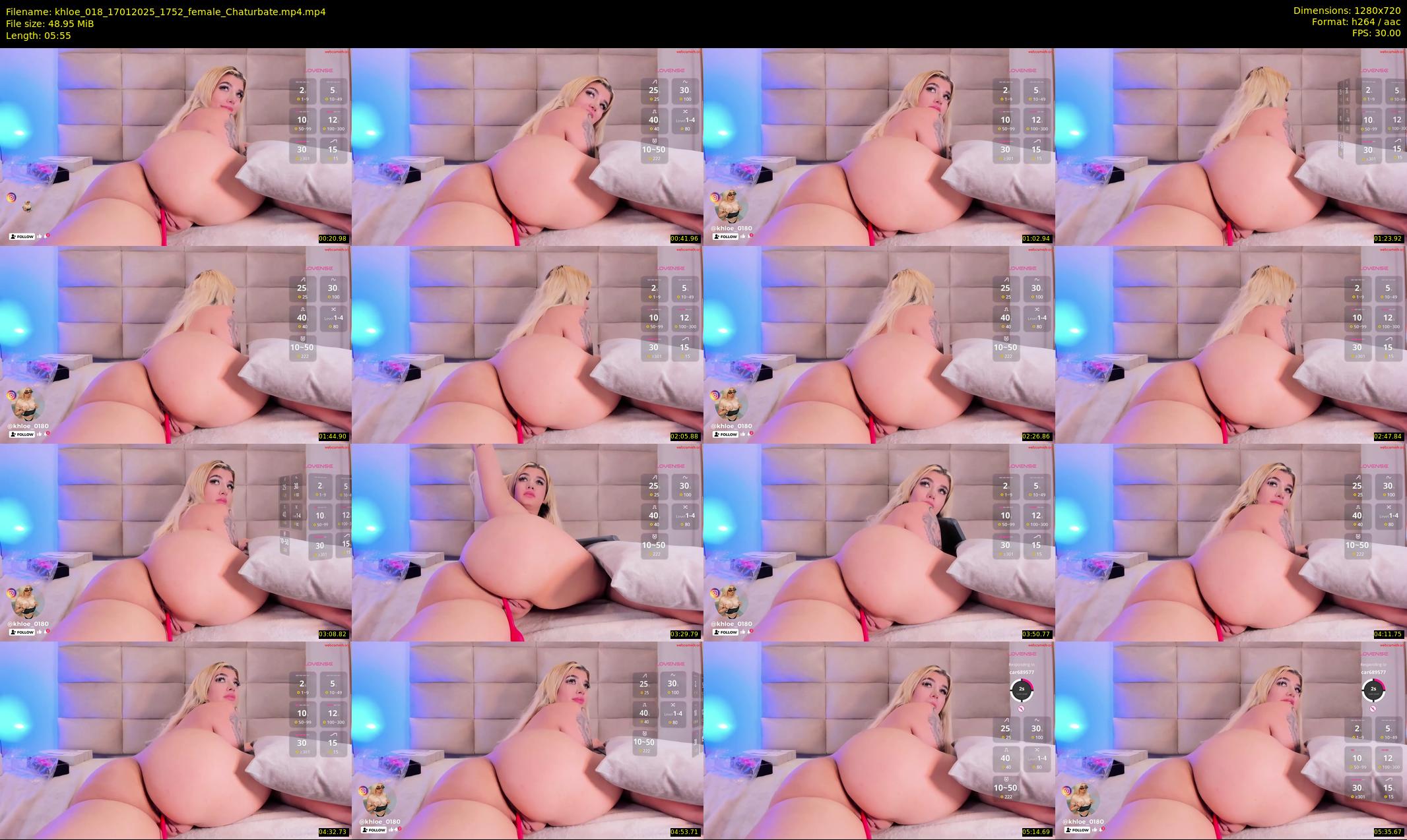 khloe_018 — 6 minute Chaturbate female cam show recording, 720p, Jan 17, 2025