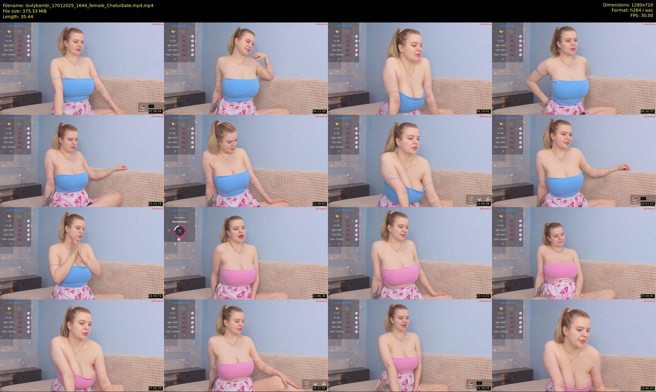 lovlybambi — 36 minute Chaturbate female cam show recording, 720p, Jan 17, 2025