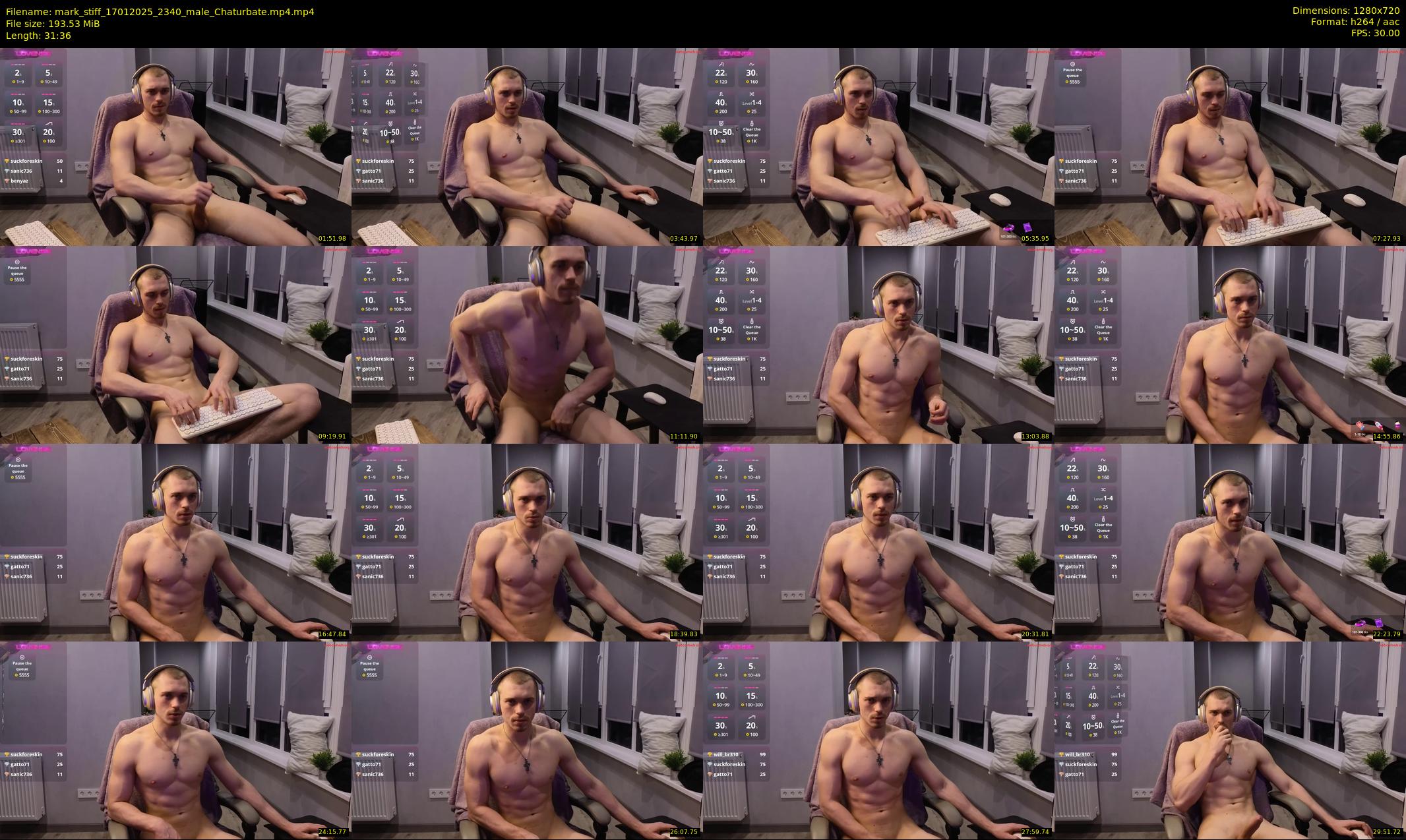 mark_stiff — 32 minute Chaturbate male cam show recording, 720p, Jan 17, 2025