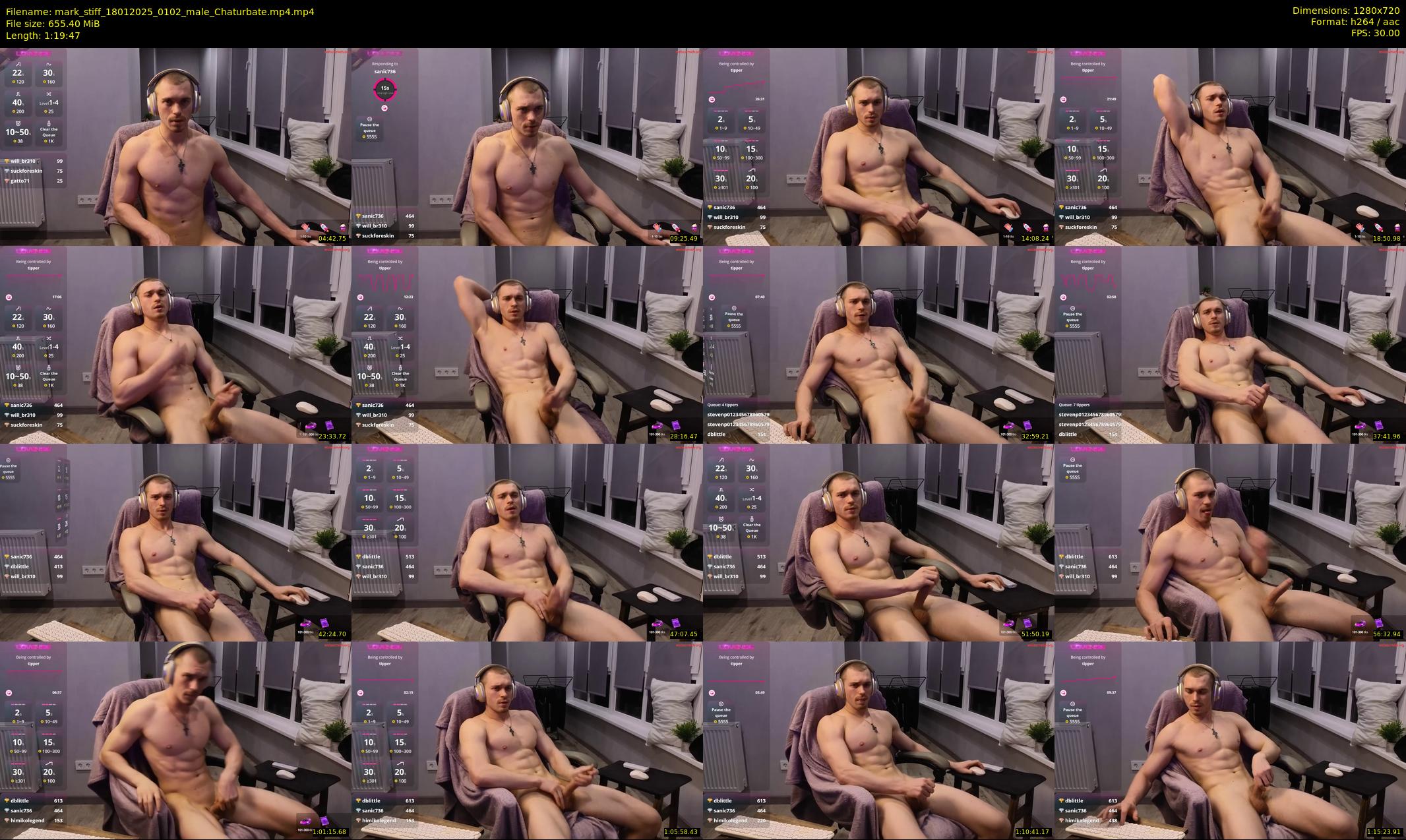 mark_stiff — 80 minute Chaturbate male cam show recording, 720p, Jan 18, 2025