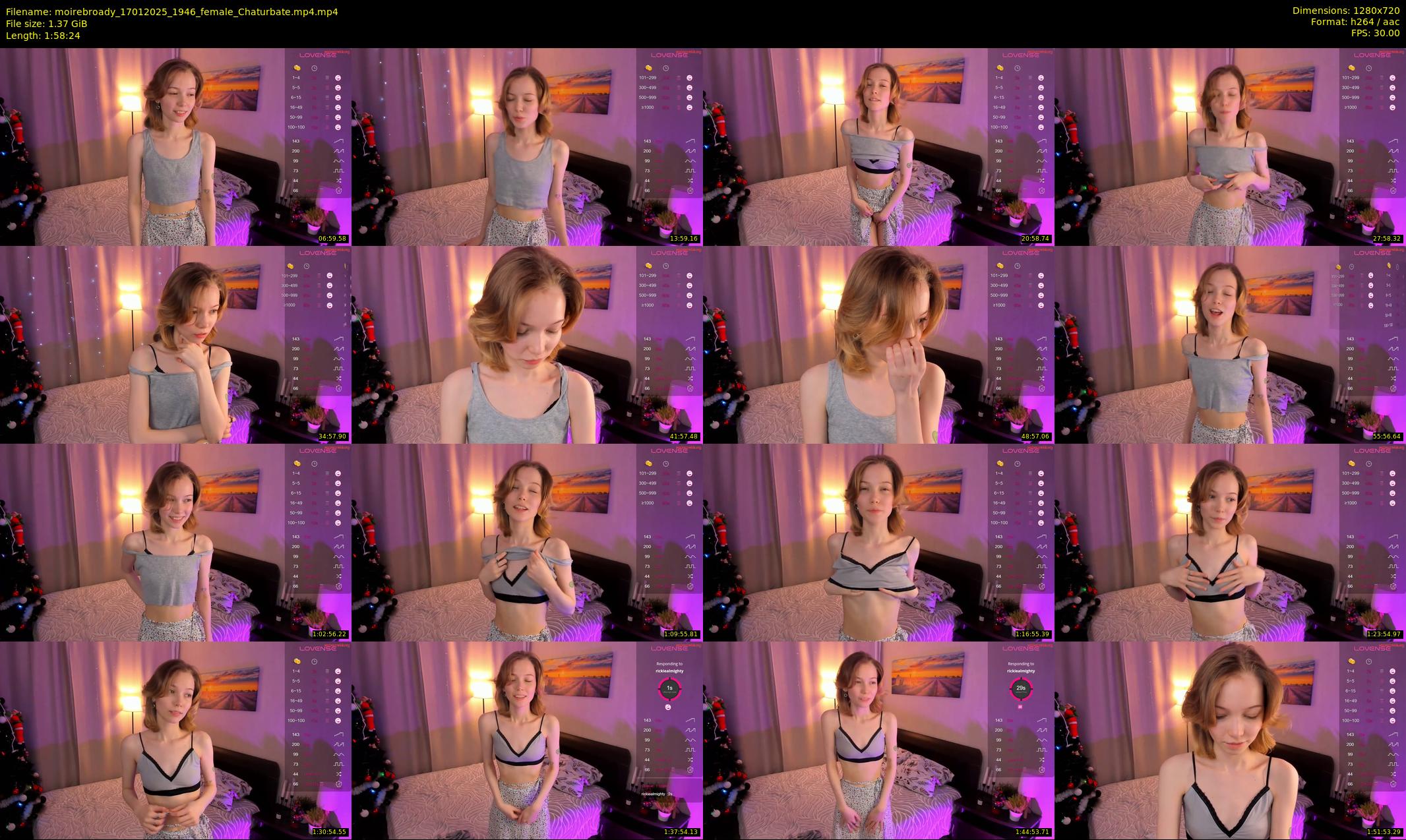 moirebroady — 119 minute Chaturbate female cam show recording, 720p, Jan 17, 2025