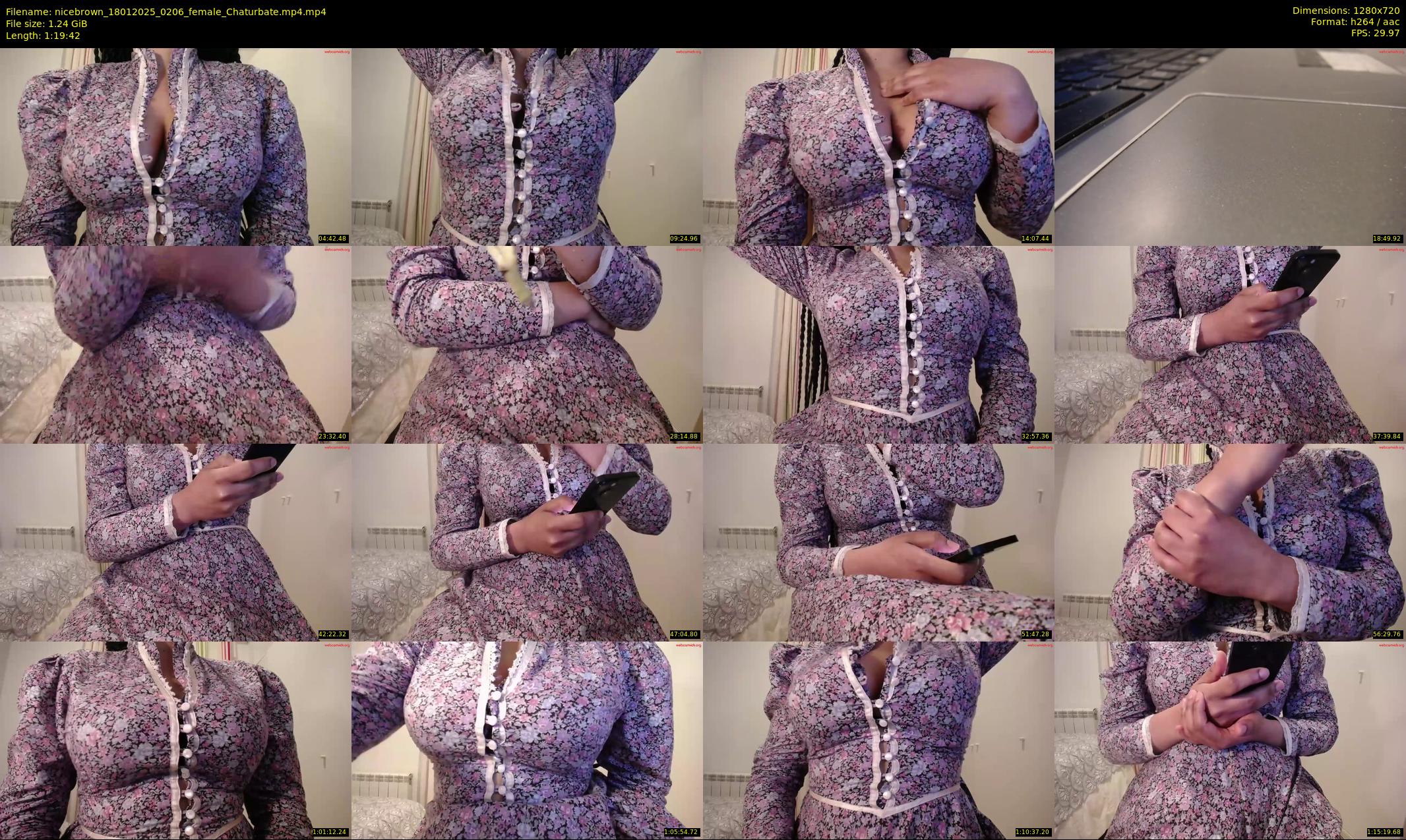 nicebrown — 80 minute Chaturbate female cam show recording, 720p, Jan 18, 2025