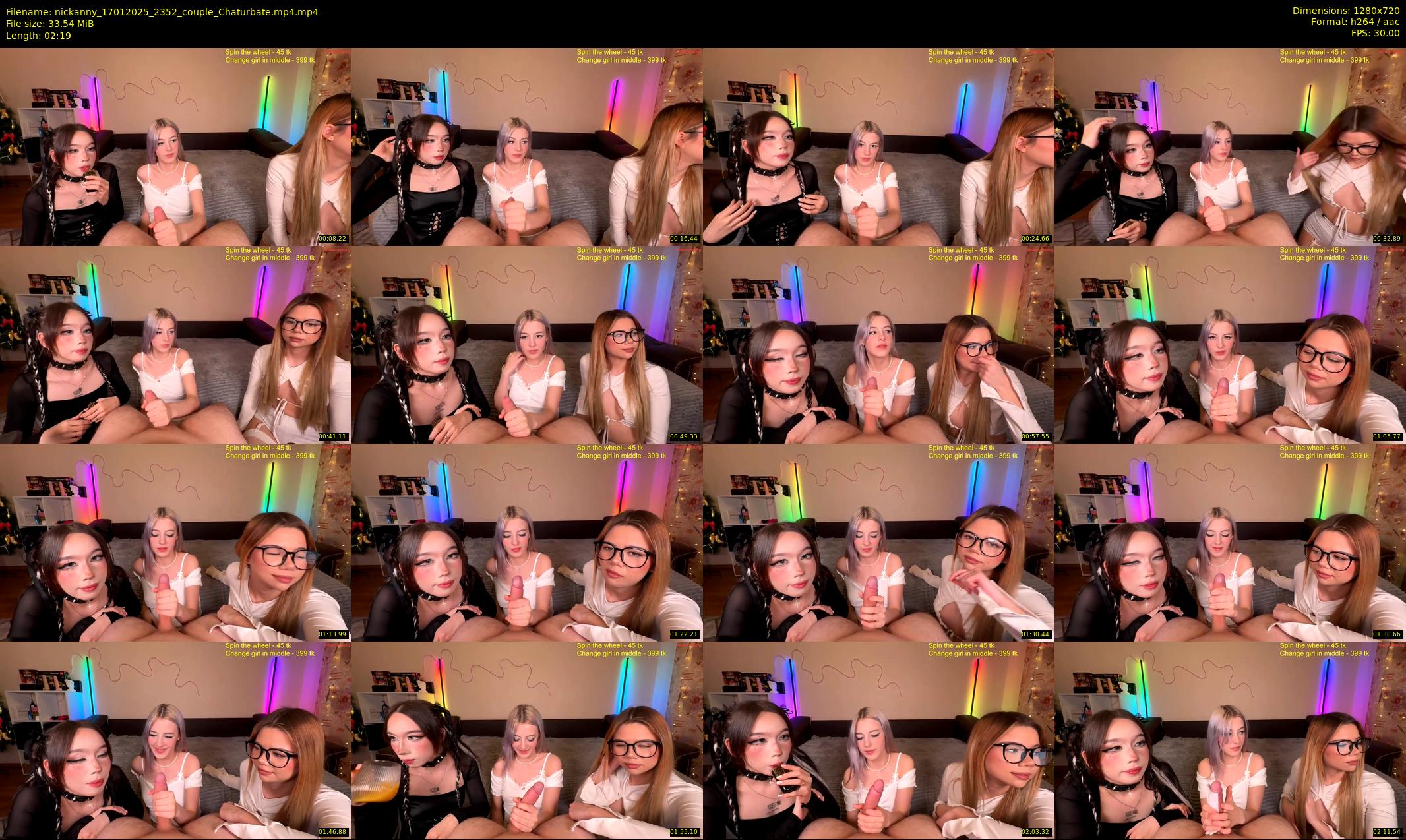 nickanny — 3 minute Chaturbate couple cam show recording, 720p, Jan 17, 2025