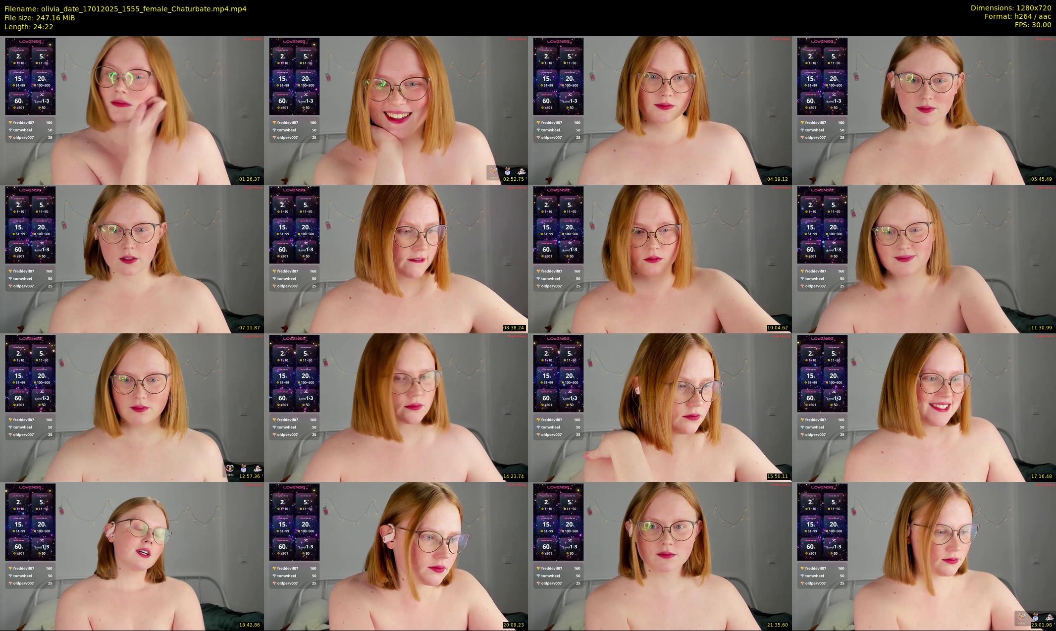 olivia_date — 25 minute Chaturbate female cam show recording, 720p, Jan 17, 2025