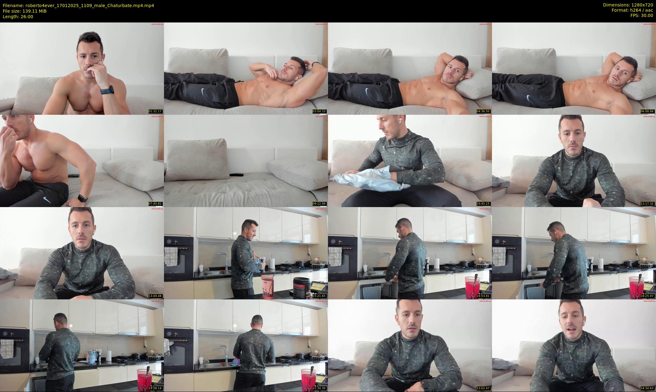roberto4ever — 26 minute Chaturbate male cam show recording, 720p, Jan 17, 2025