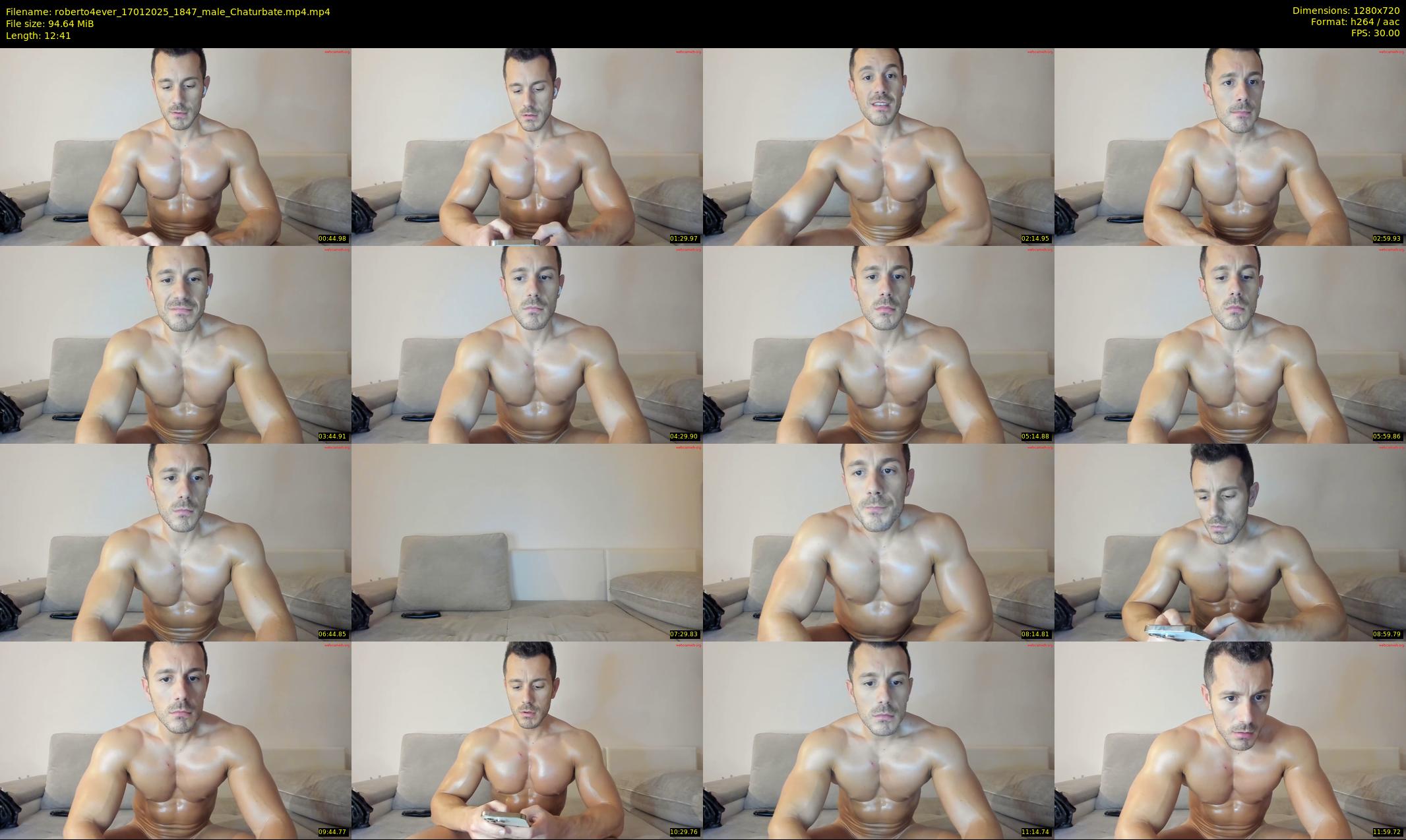 roberto4ever — 13 minute Chaturbate male cam show recording, 720p, Jan 17, 2025