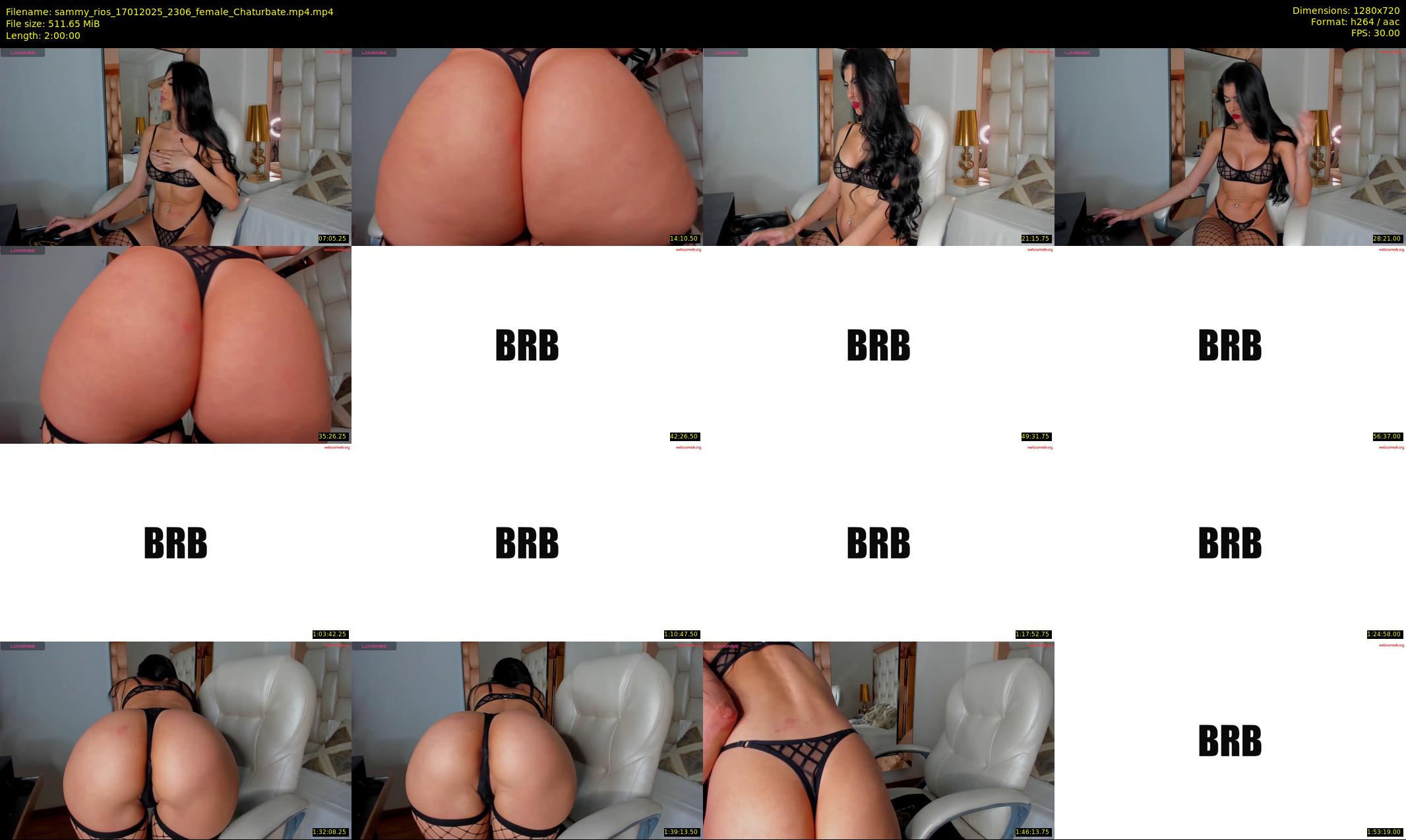 sammy_rios — 120 minute Chaturbate female cam show recording, 720p, Jan 17, 2025