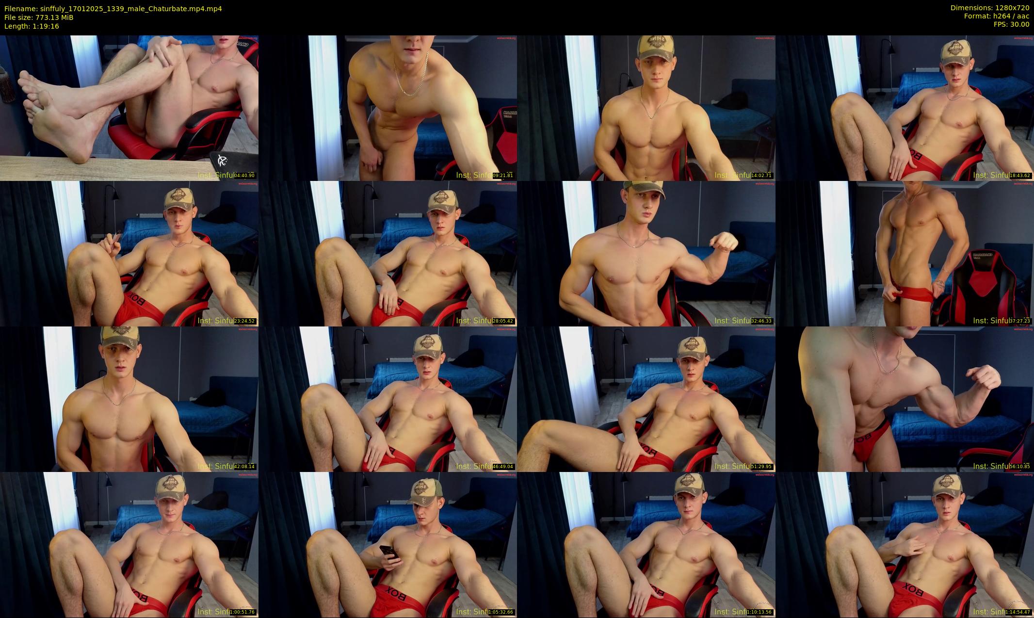 sinffuly — 80 minute Chaturbate male cam show recording, 720p, Jan 17, 2025