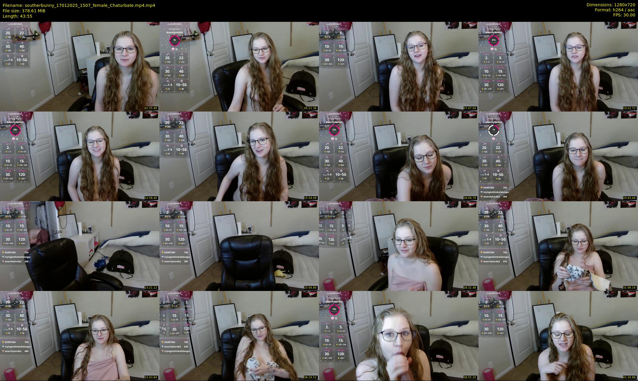 southerbunny — 44 minute Chaturbate female cam show recording, 720p, Jan 17, 2025