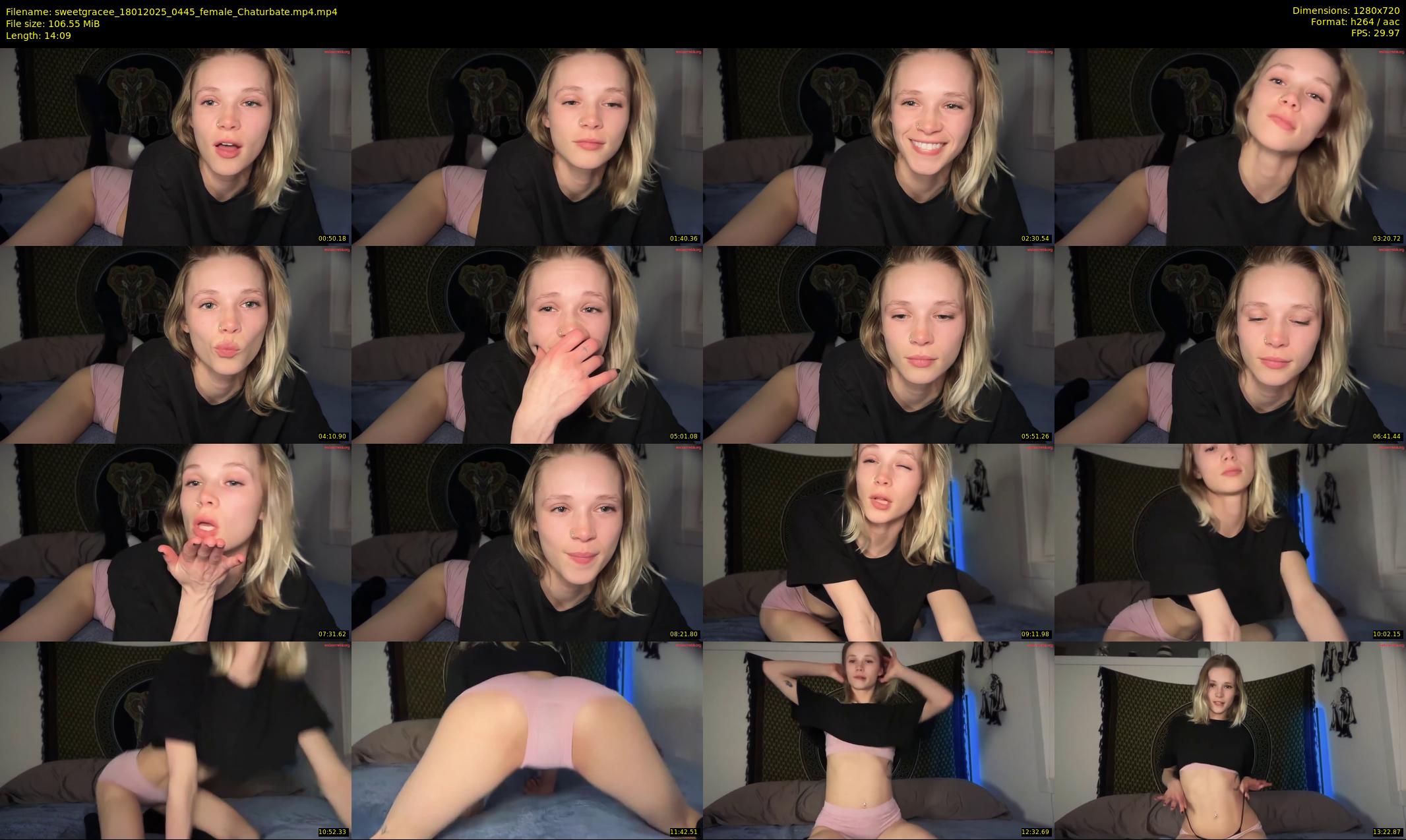 sweetgracee — 15 minute Chaturbate female cam show recording, 720p, Jan 18, 2025