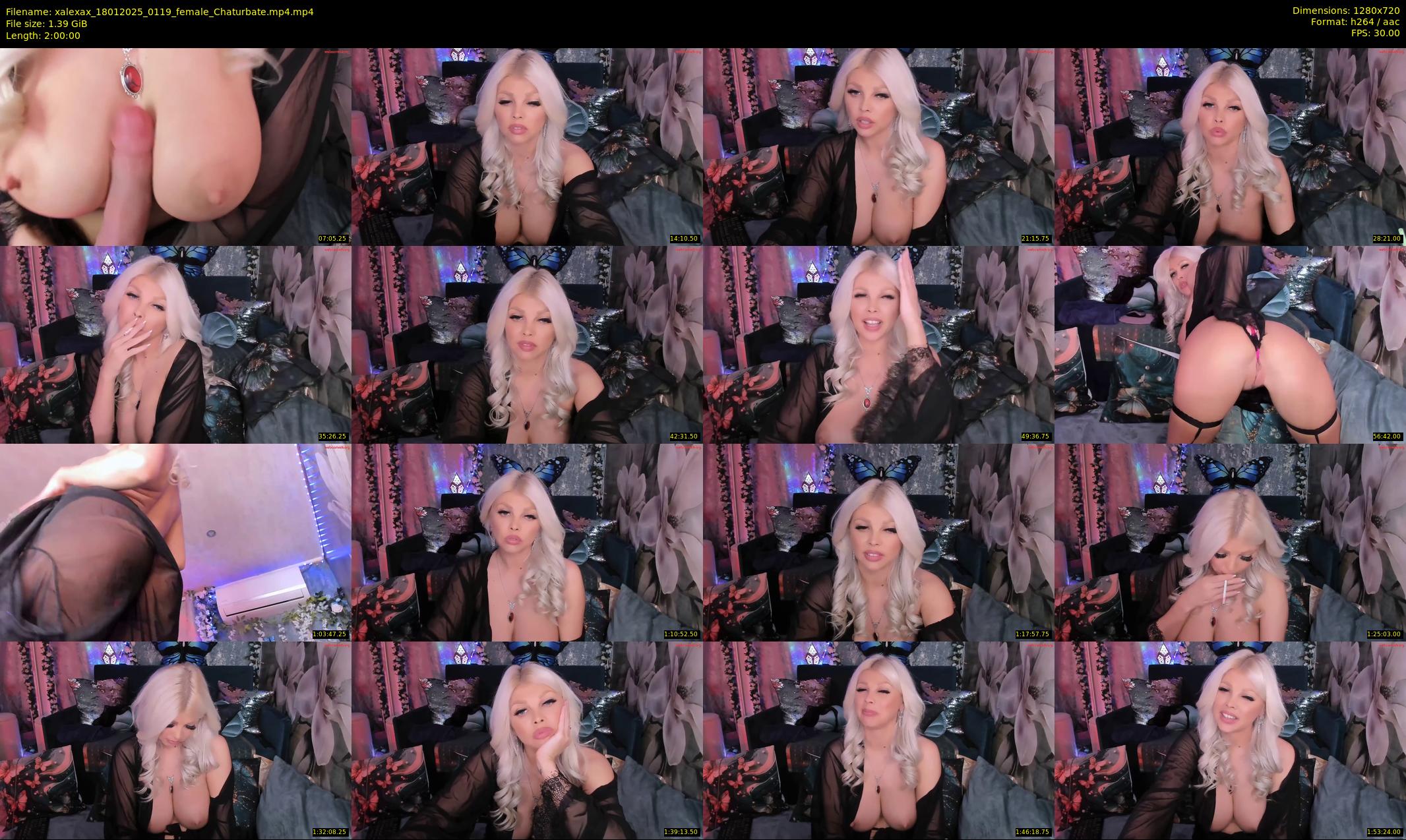 xalexax — 120 minute Chaturbate female cam show recording, 720p, Jan 18, 2025