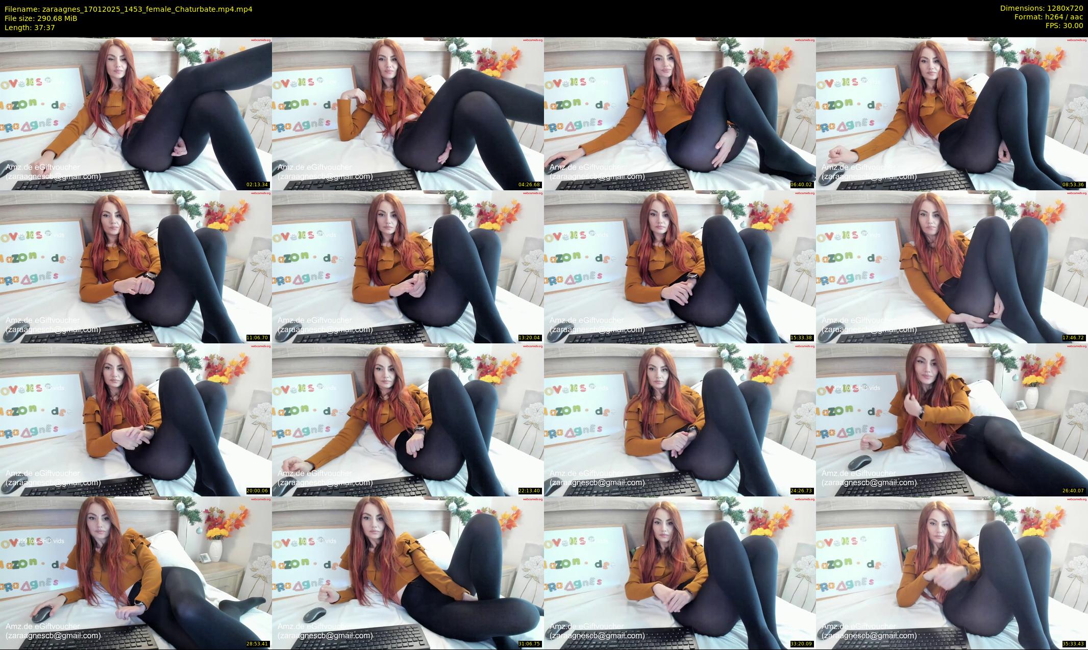 zaraagnes — 38 minute Chaturbate female cam show recording, 720p, Jan 17, 2025