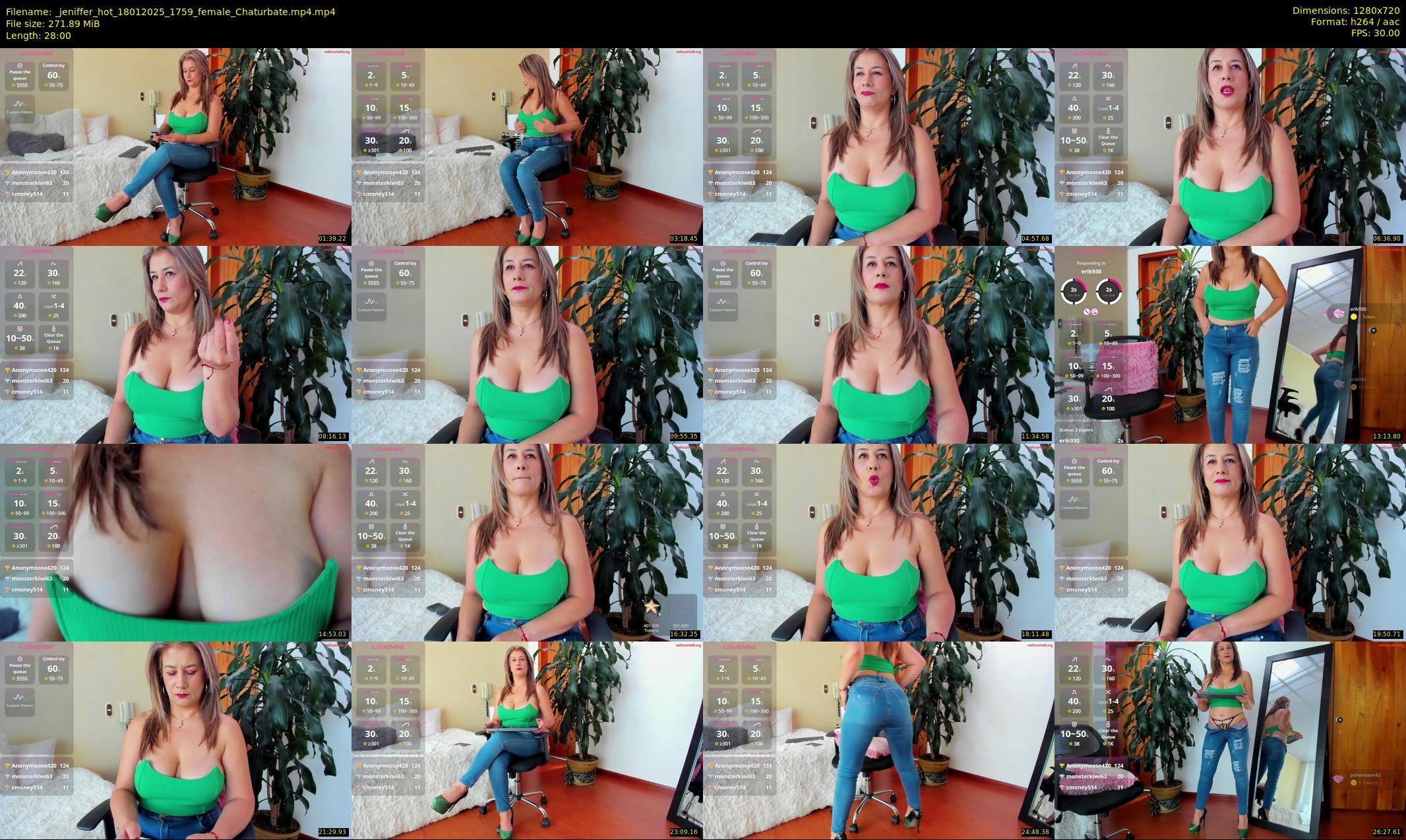 _jeniffer_hot — 28 minute Chaturbate female cam show recording, 720p, Jan 18, 2025