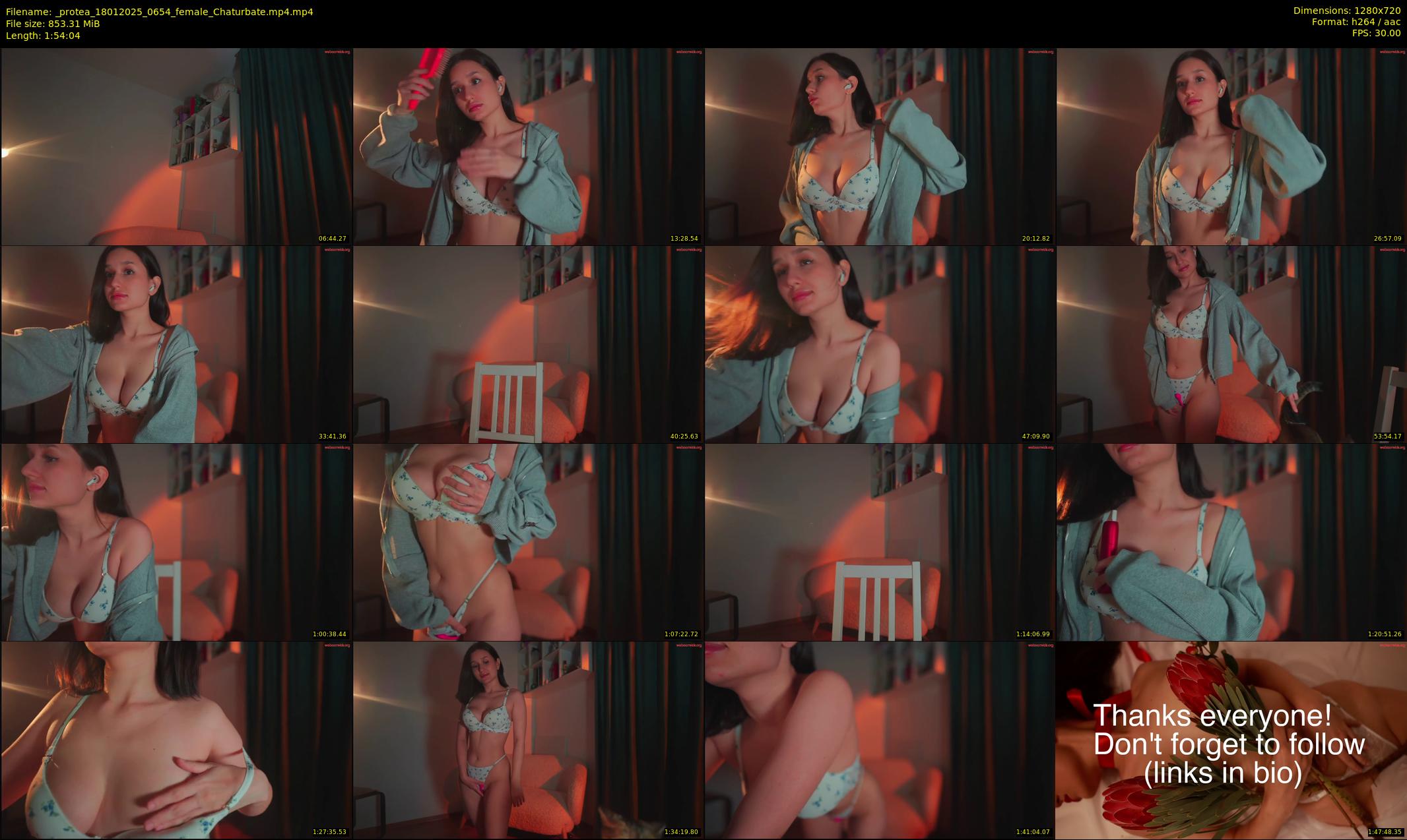 _protea — 115 minute Chaturbate female cam show recording, 720p, Jan 18, 2025