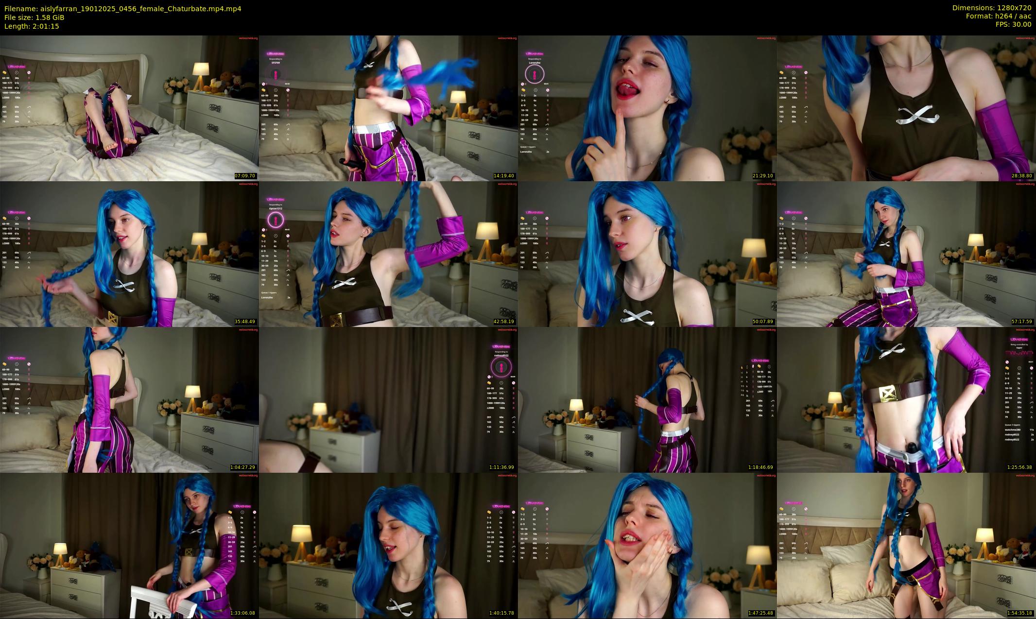 aislyfarran — 122 minute Chaturbate female cam show recording, 720p, Jan 19, 2025