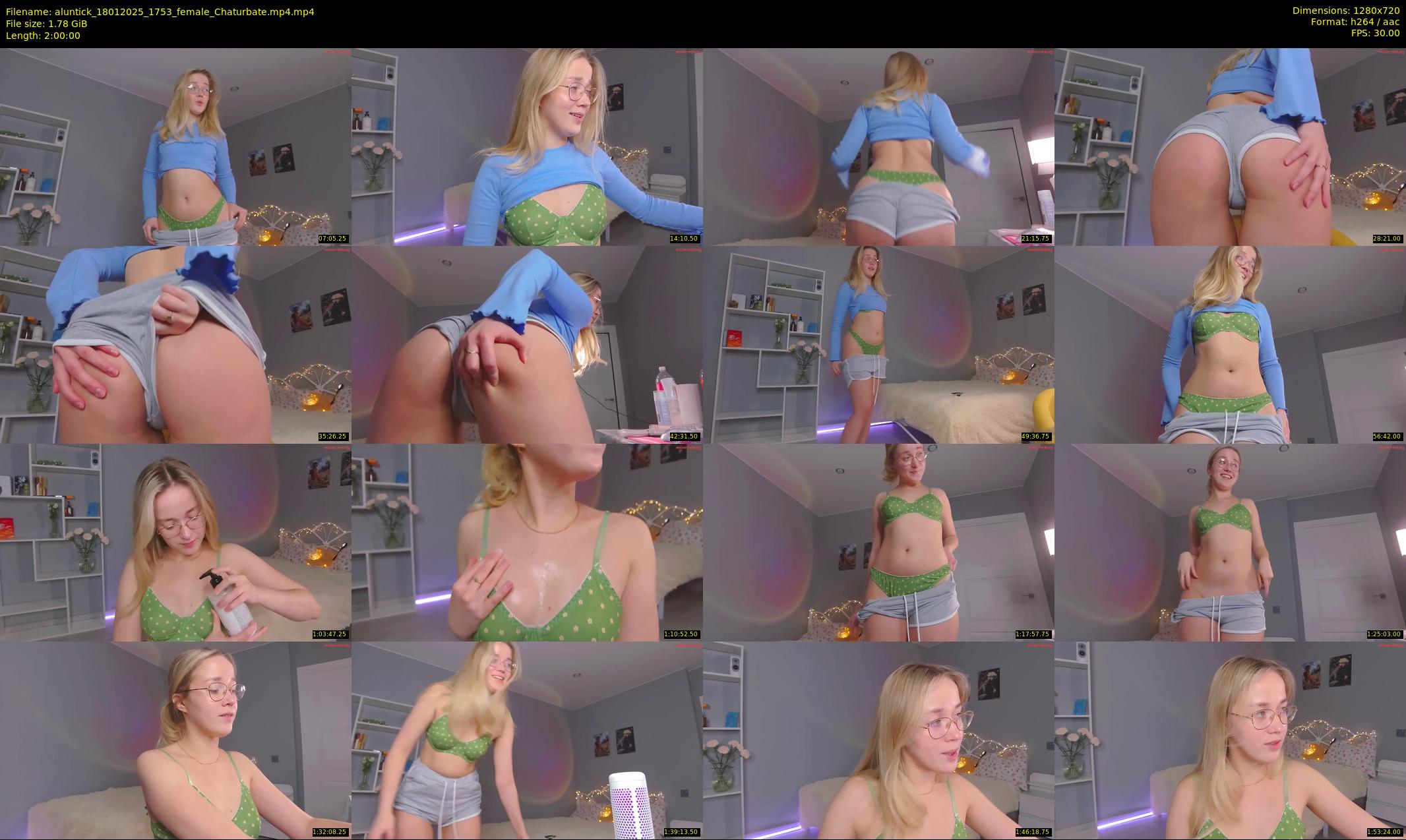 aluntick — 120 minute Chaturbate female cam show recording, 720p, Jan 18, 2025