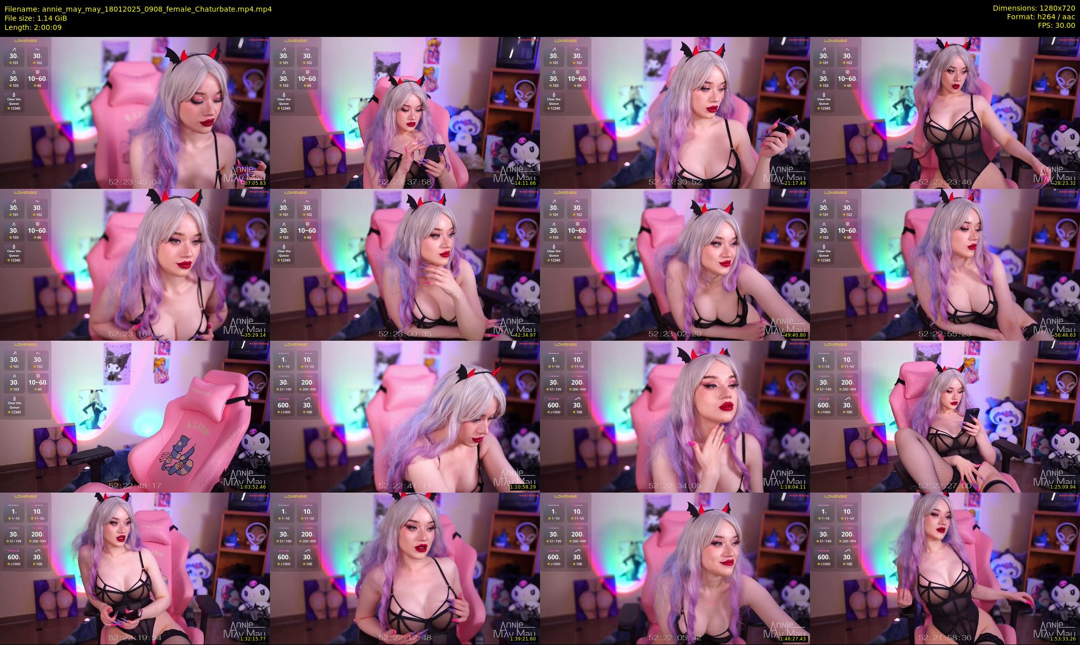 annie_may_may — 121 minute Chaturbate female cam show recording, 720p, Jan 18, 2025