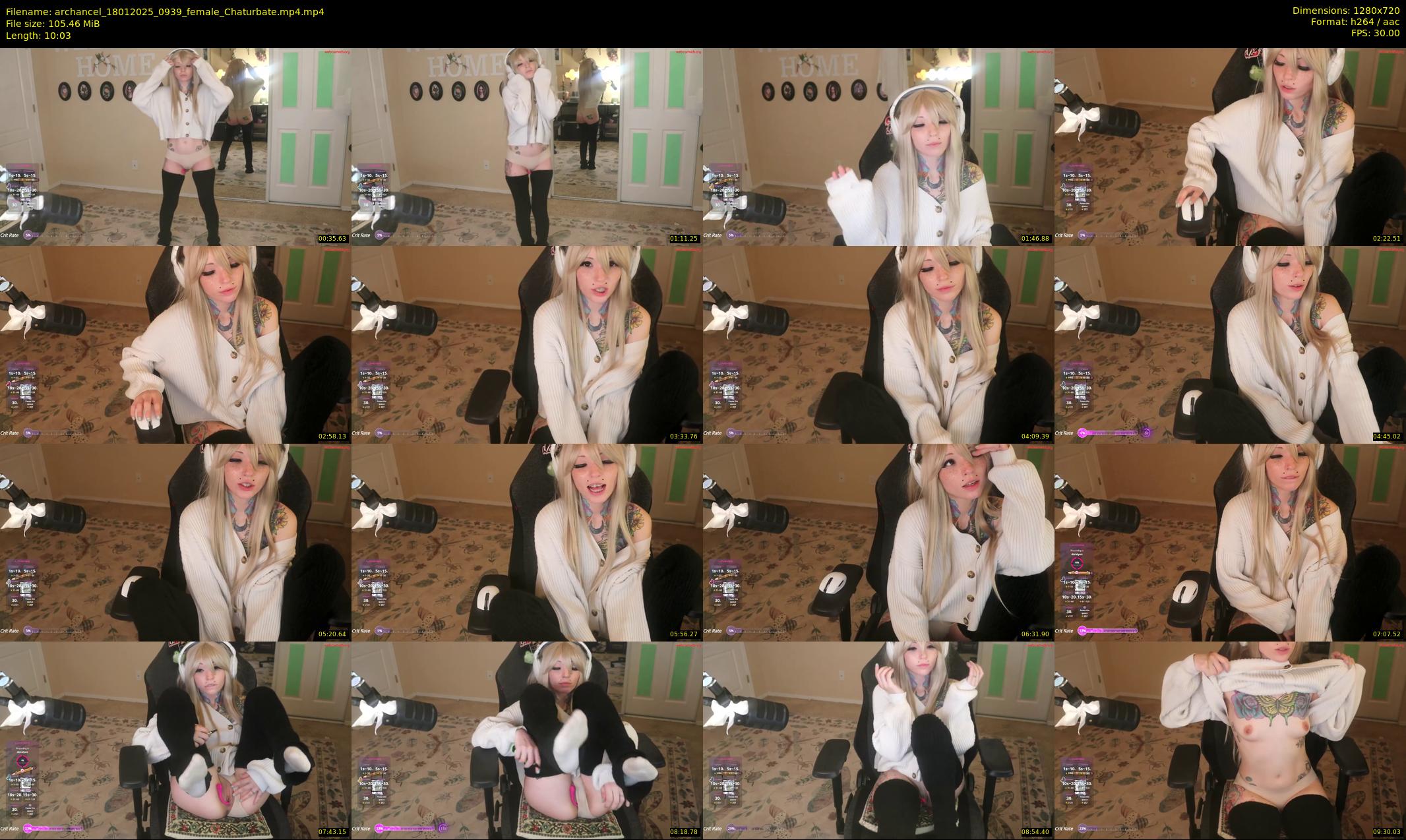 archancel — 11 minute Chaturbate female cam show recording, 720p, Jan 18, 2025