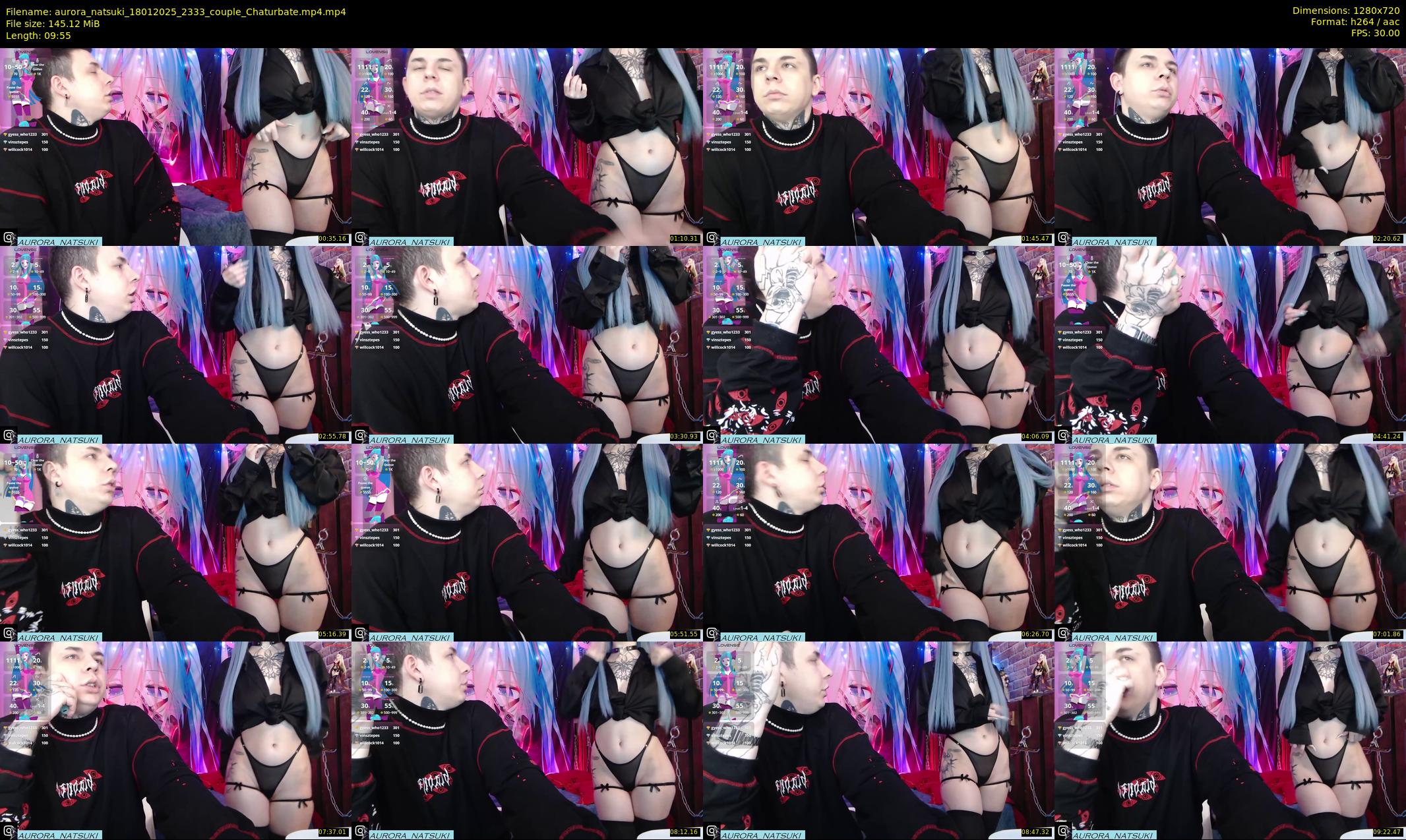 aurora_natsuki — 10 minute Chaturbate couple cam show recording, 720p, Jan 18, 2025