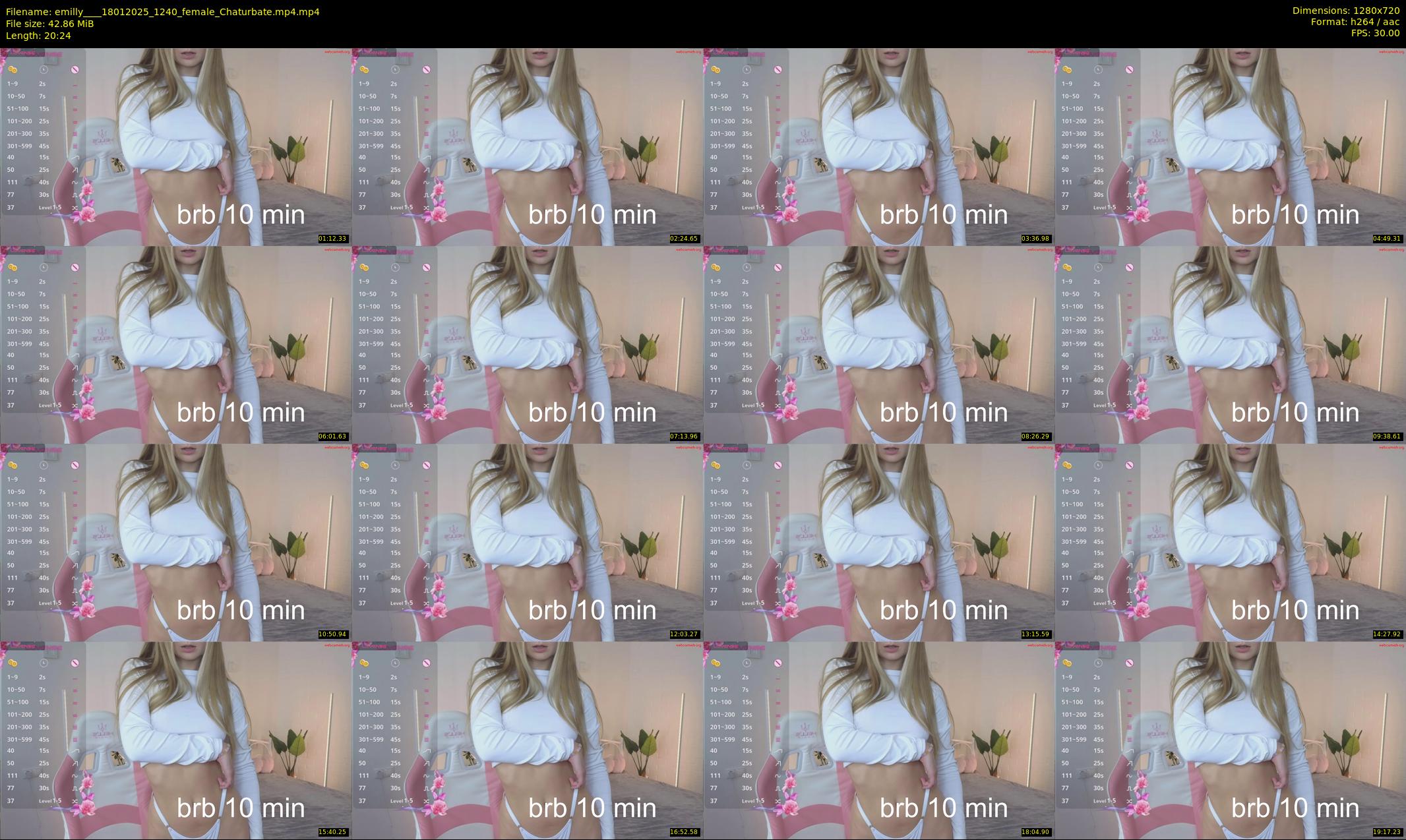 emilly___ — 21 minute Chaturbate female cam show recording, 720p, Jan 18, 2025