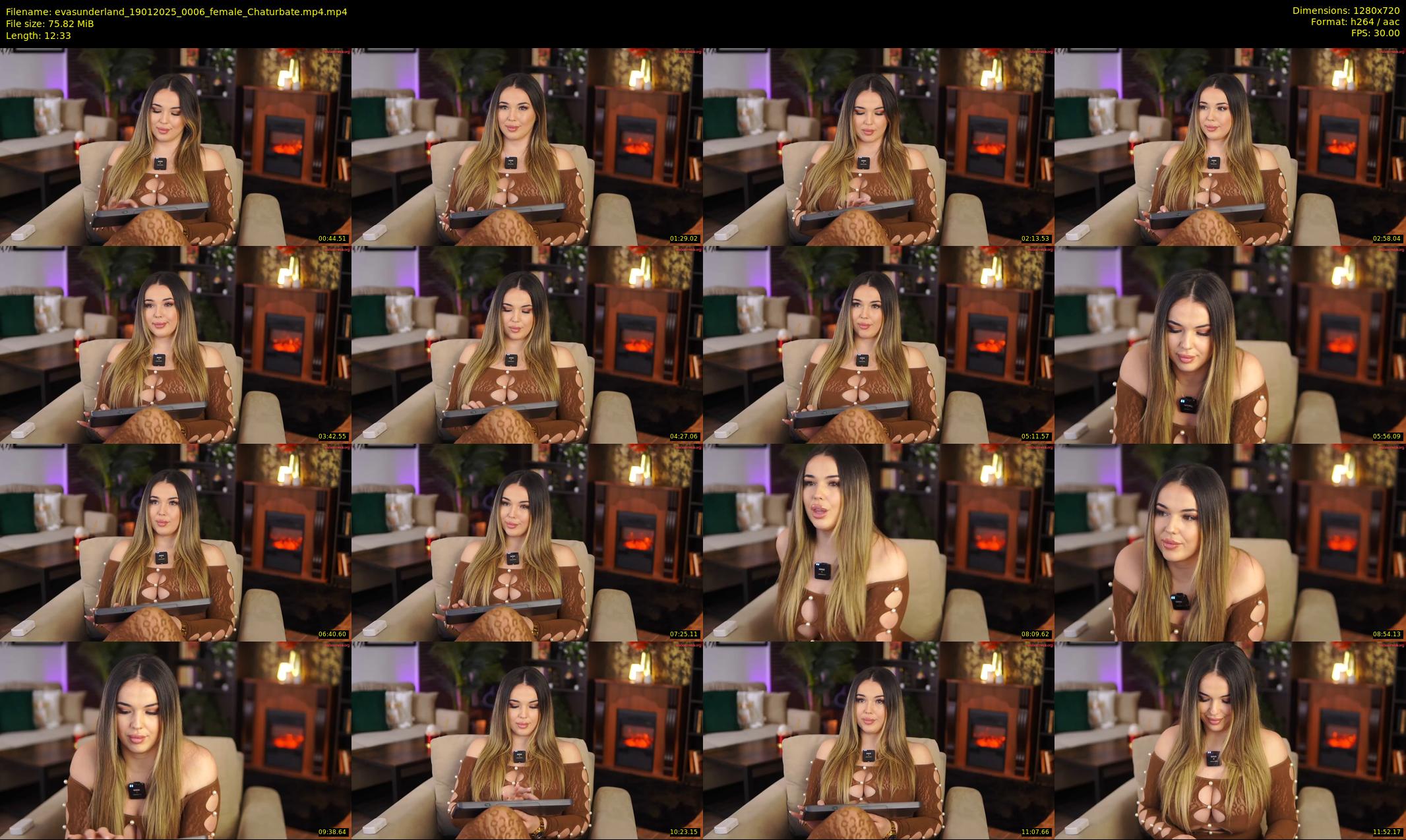 evasunderland — 13 minute Chaturbate female cam show recording, 720p, Jan 19, 2025