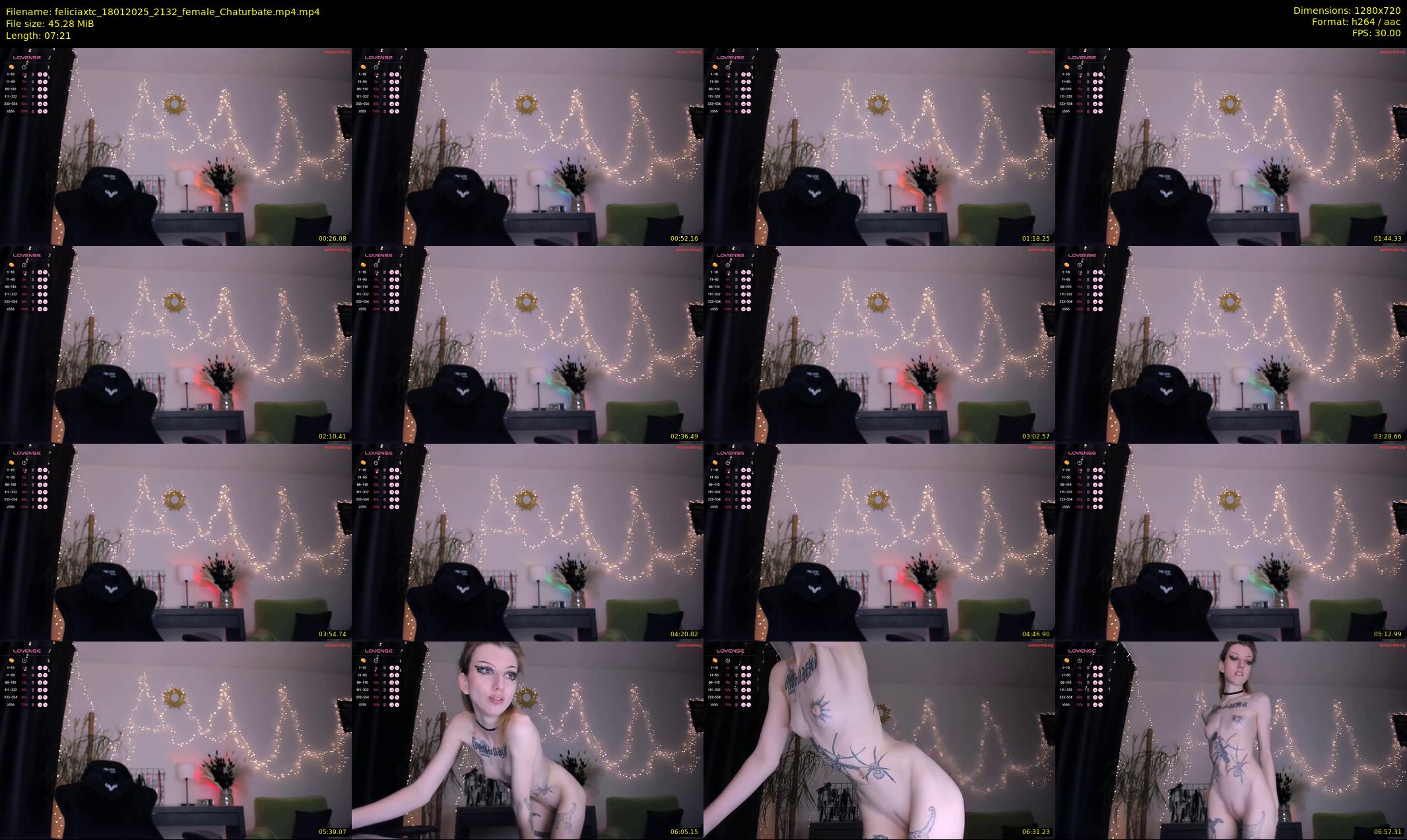 feliciaxtc — 8 minute Chaturbate female cam show recording, 720p, Jan 18, 2025