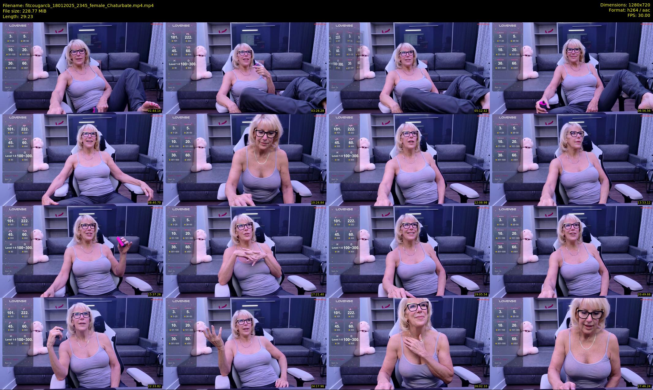 fitcougarcb — 30 minute Chaturbate female cam show recording, 720p, Jan 18, 2025