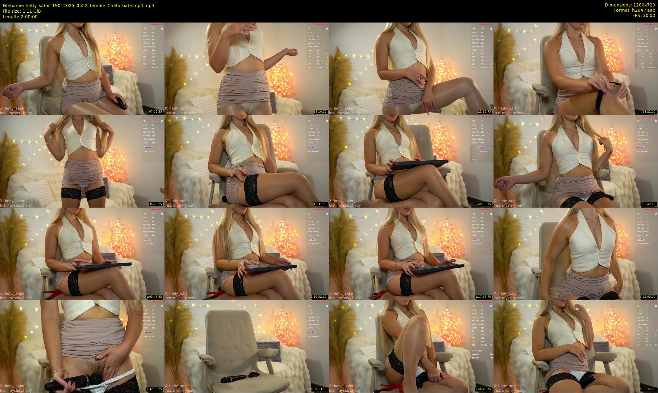 hetty_satar — 120 minute Chaturbate female cam show recording, 720p, Jan 19, 2025