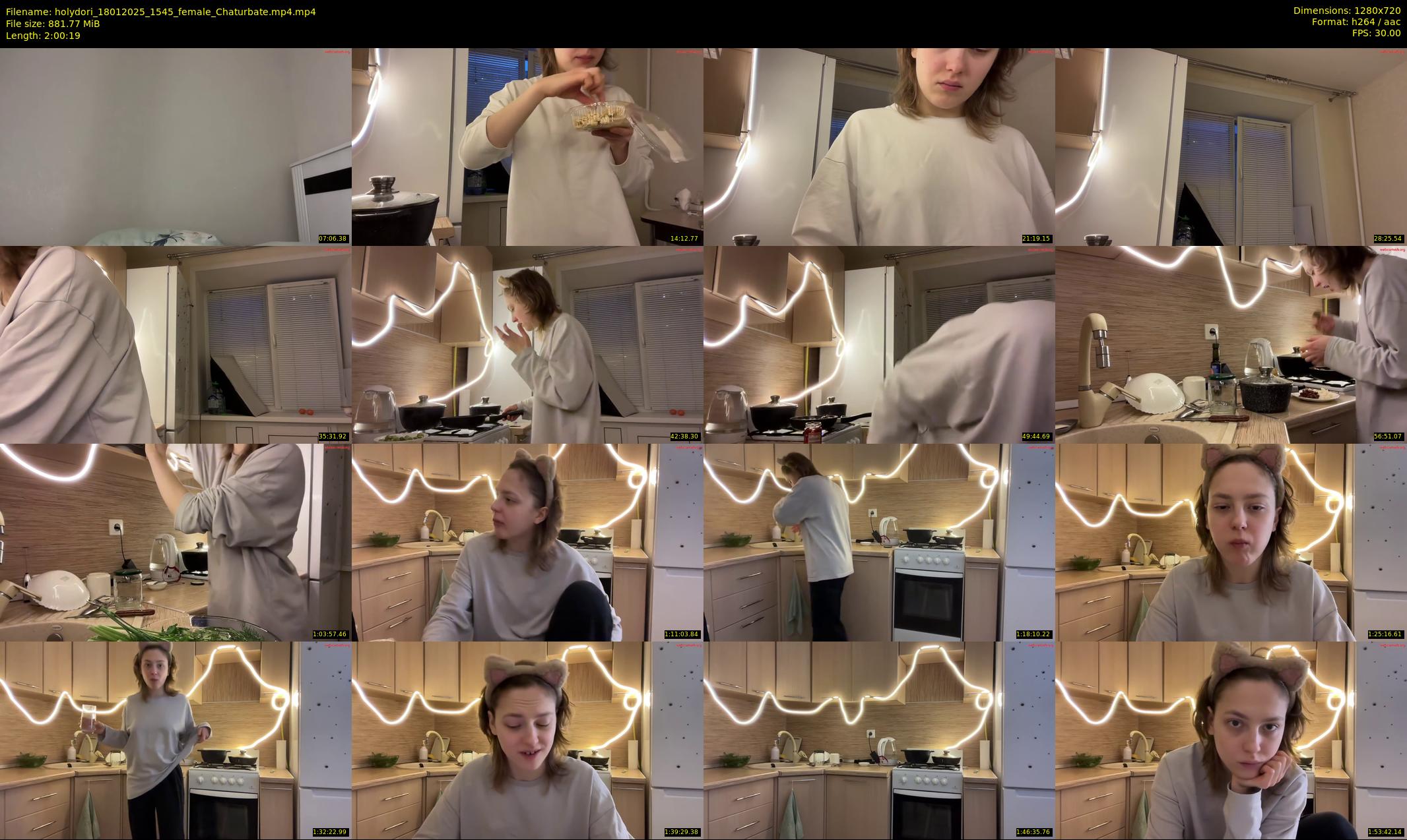 holydori — 121 minute Chaturbate female cam show recording, 720p, Jan 18, 2025