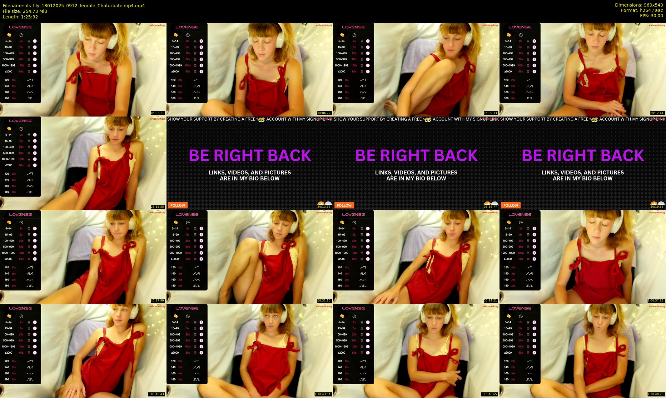 its_lily — 86 minute Chaturbate female cam show recording, 480p, Jan 18, 2025