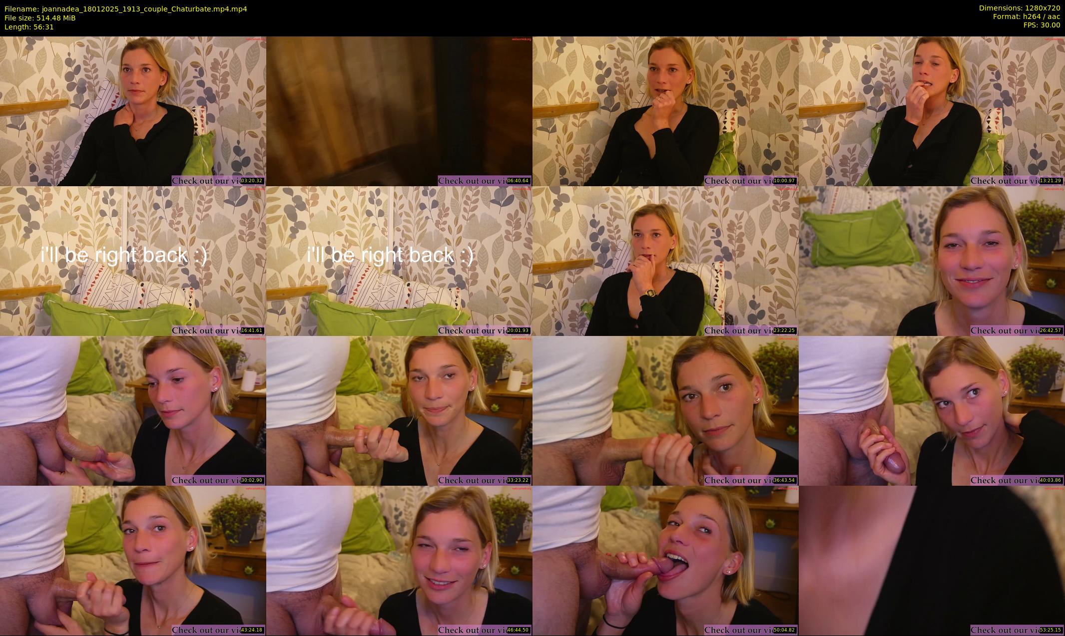 joannadea — 57 minute Chaturbate female cam show recording, 720p, Jan 18, 2025